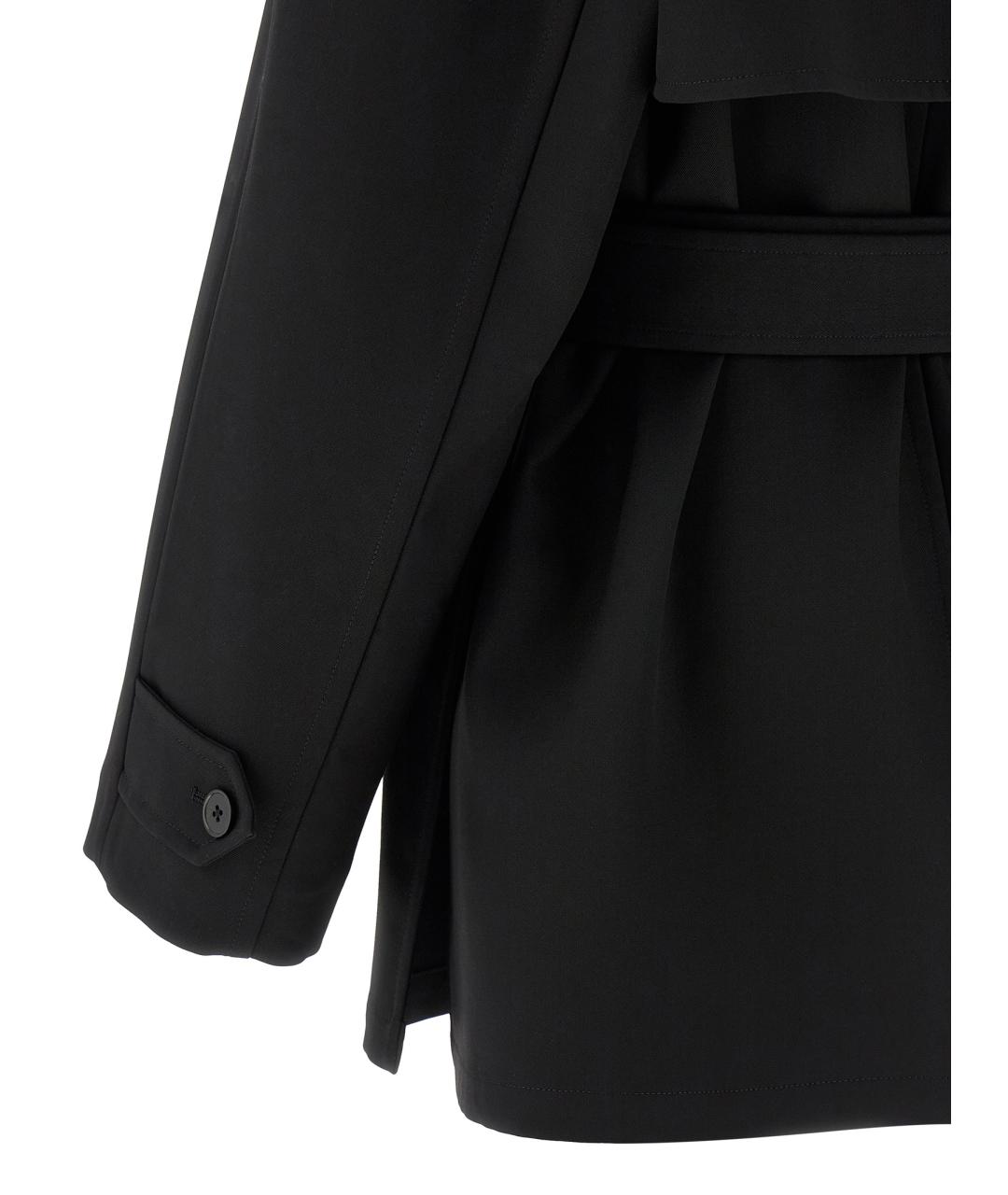 THE ROW Черный шерстяной тренч/плащ, фото 5