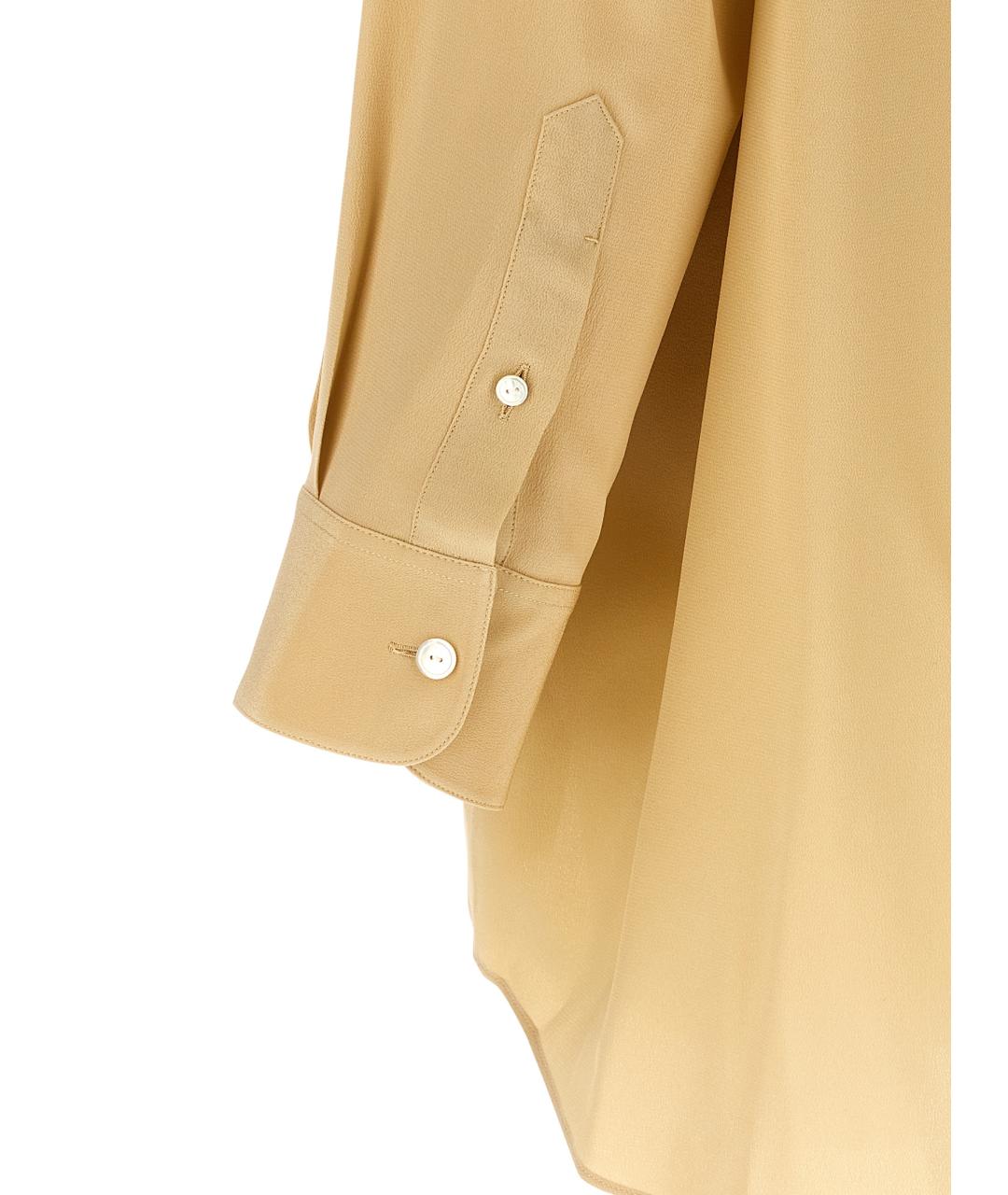 THE ROW Бежевая шелковая рубашка, фото 4