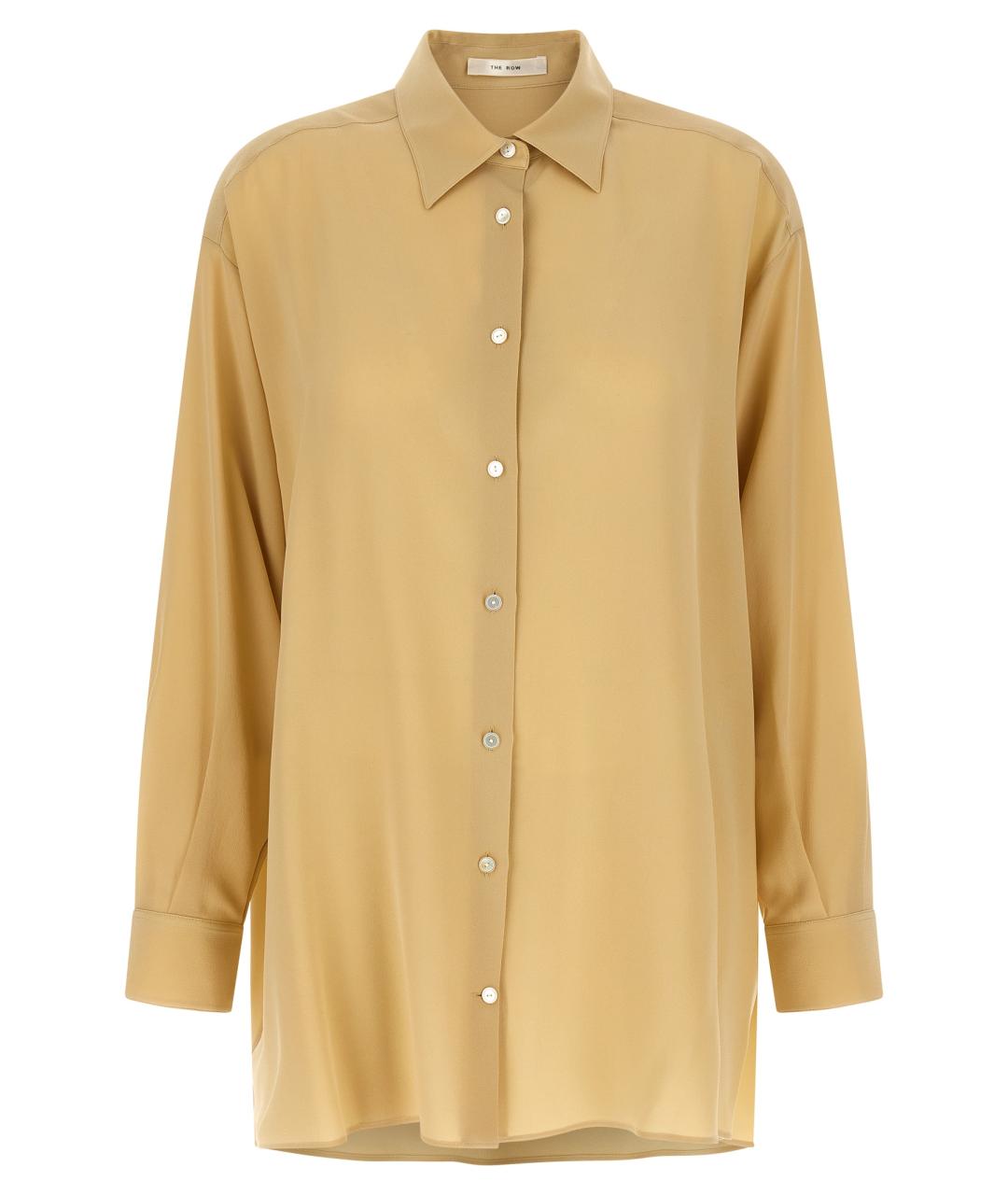 THE ROW Бежевая шелковая рубашка, фото 1