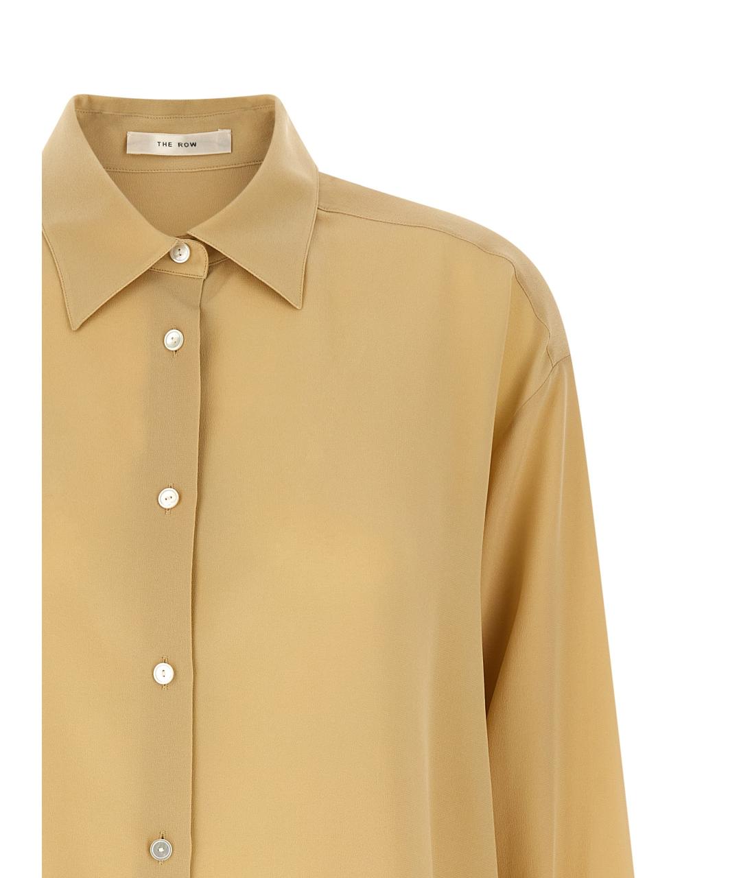 THE ROW Бежевая шелковая рубашка, фото 3