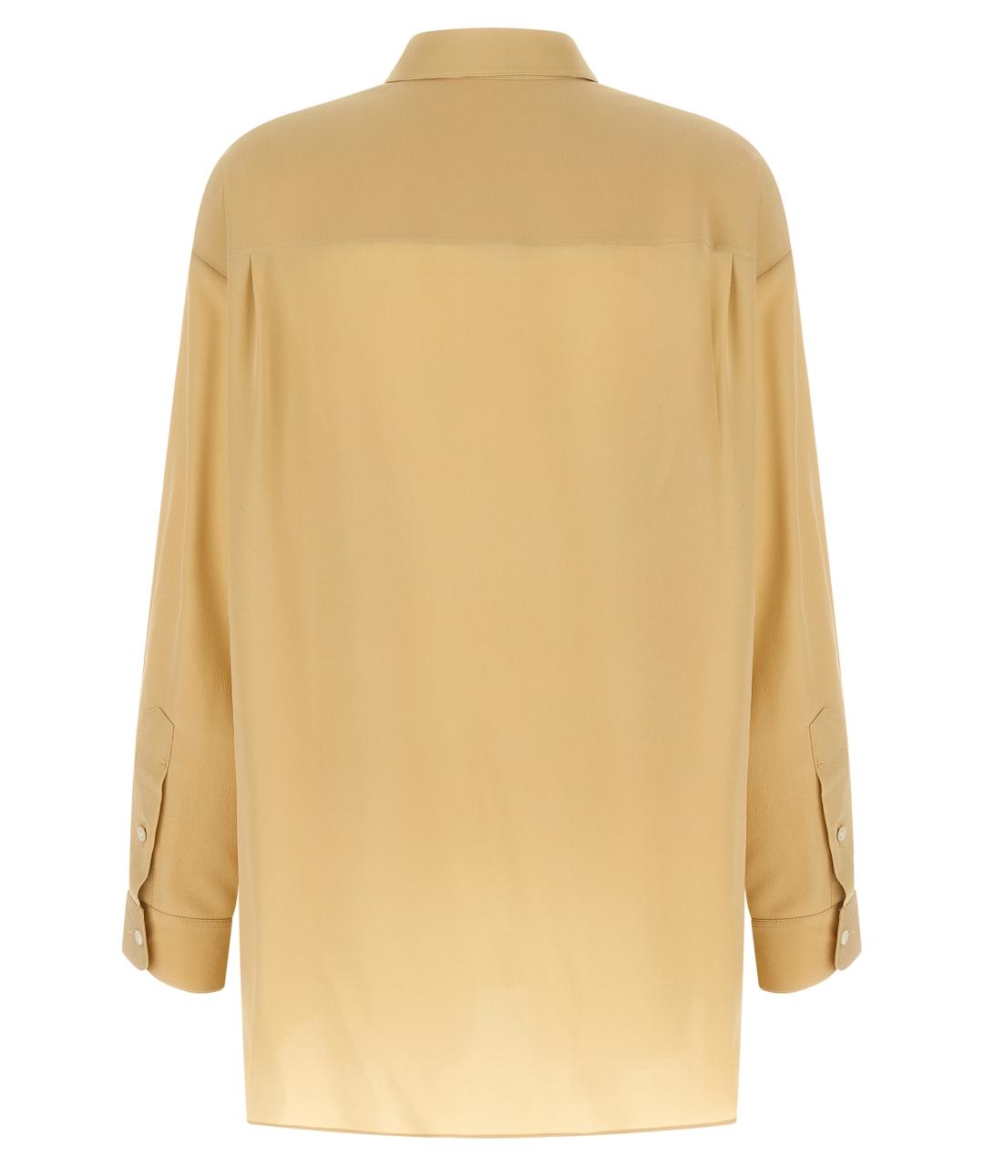 THE ROW Бежевая шелковая рубашка, фото 2