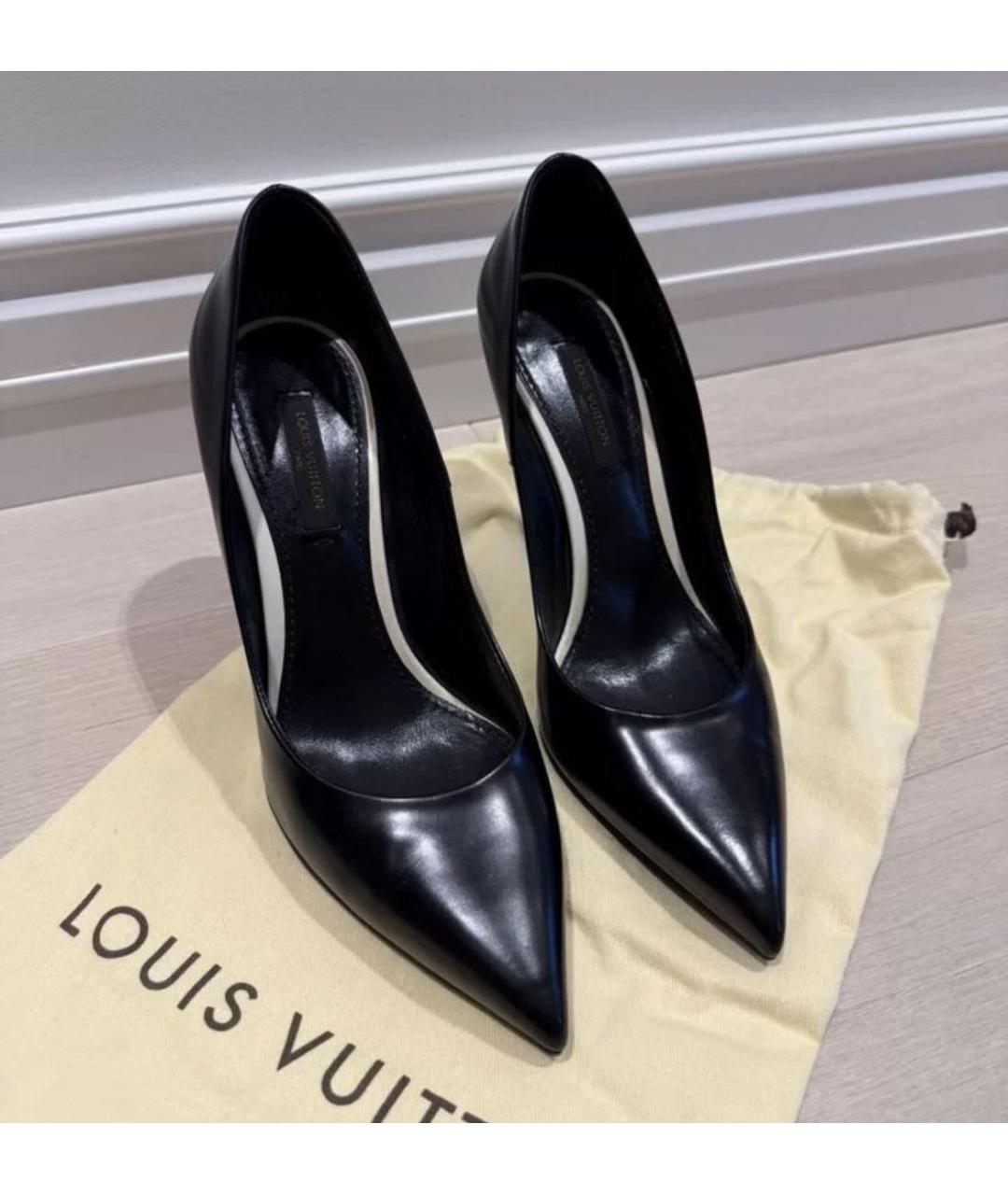 LOUIS VUITTON Черные кожаные туфли, фото 2