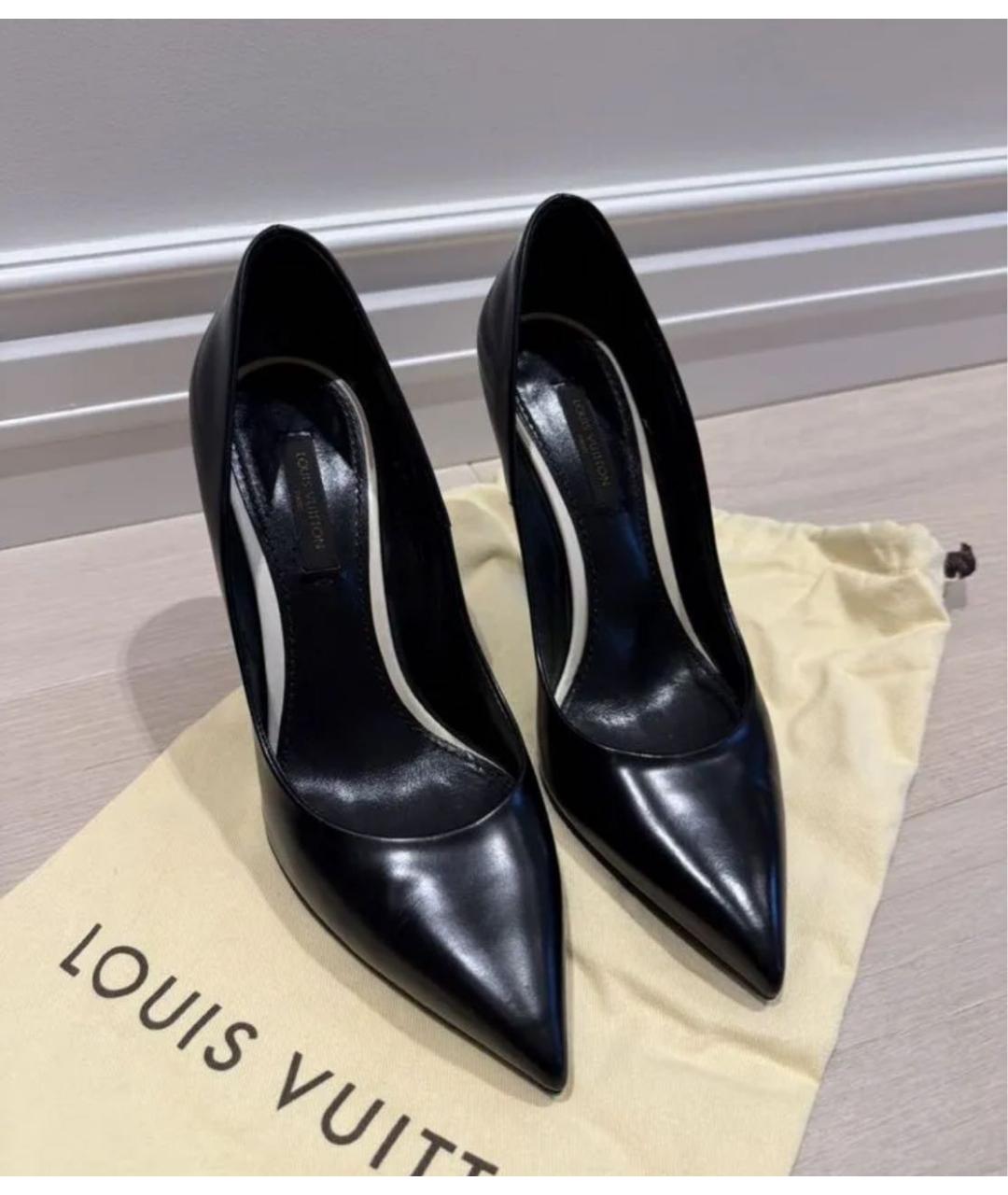 LOUIS VUITTON Черные кожаные туфли, фото 3