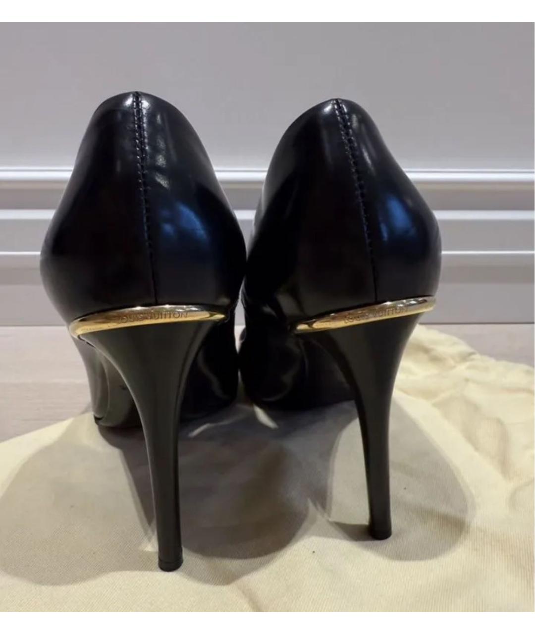 LOUIS VUITTON Черные кожаные туфли, фото 4
