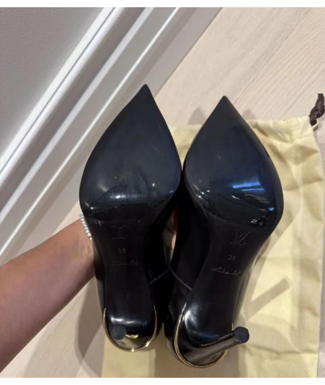 LOUIS VUITTON Черные кожаные туфли, фото 5