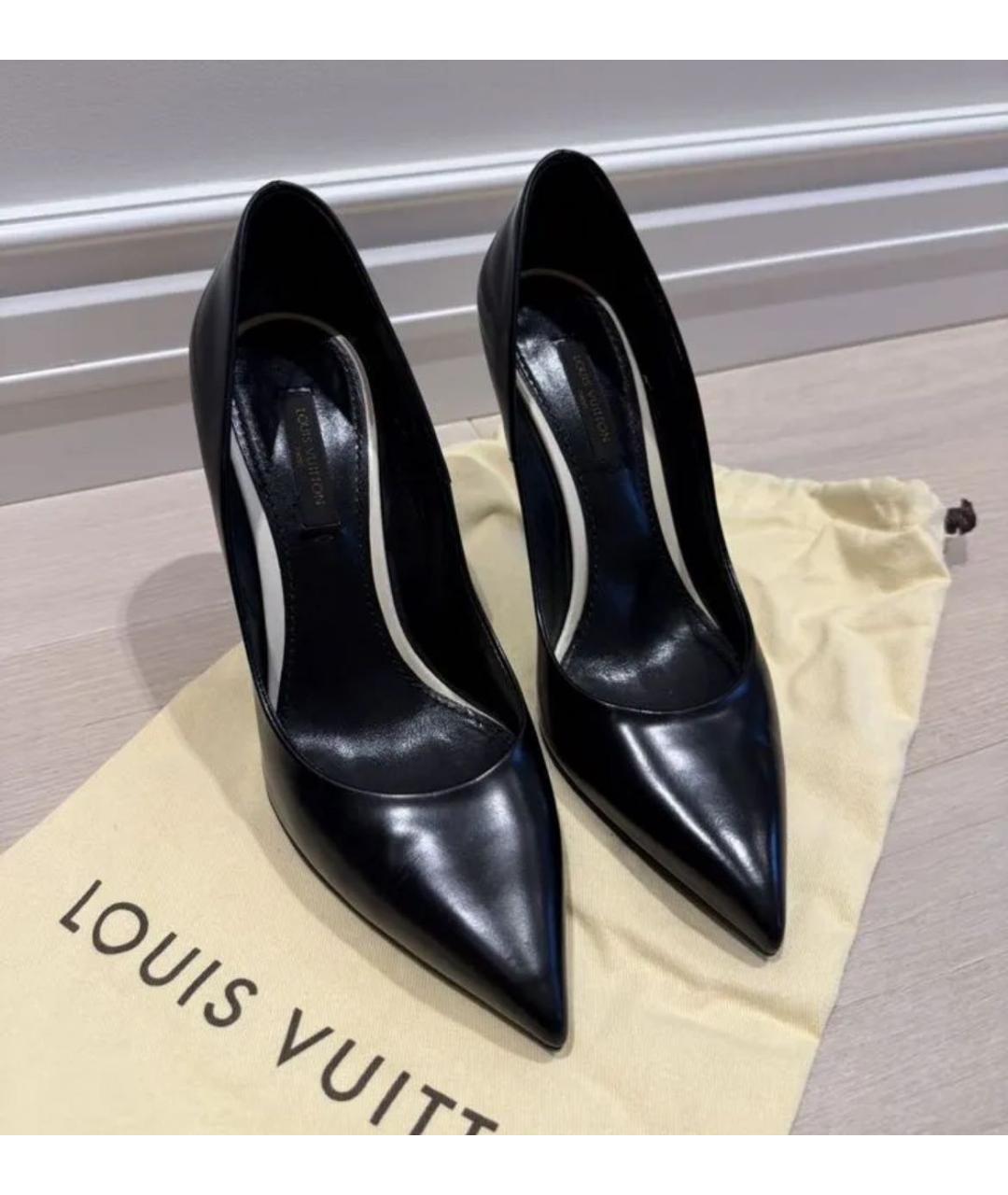 LOUIS VUITTON Черные кожаные туфли, фото 6