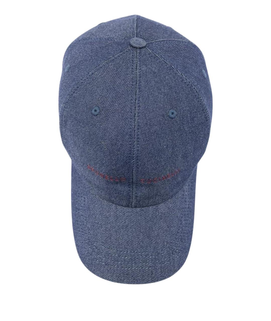BRUNELLO CUCINELLI Темно-синяя хлопковая кепка/бейсболка, фото 1