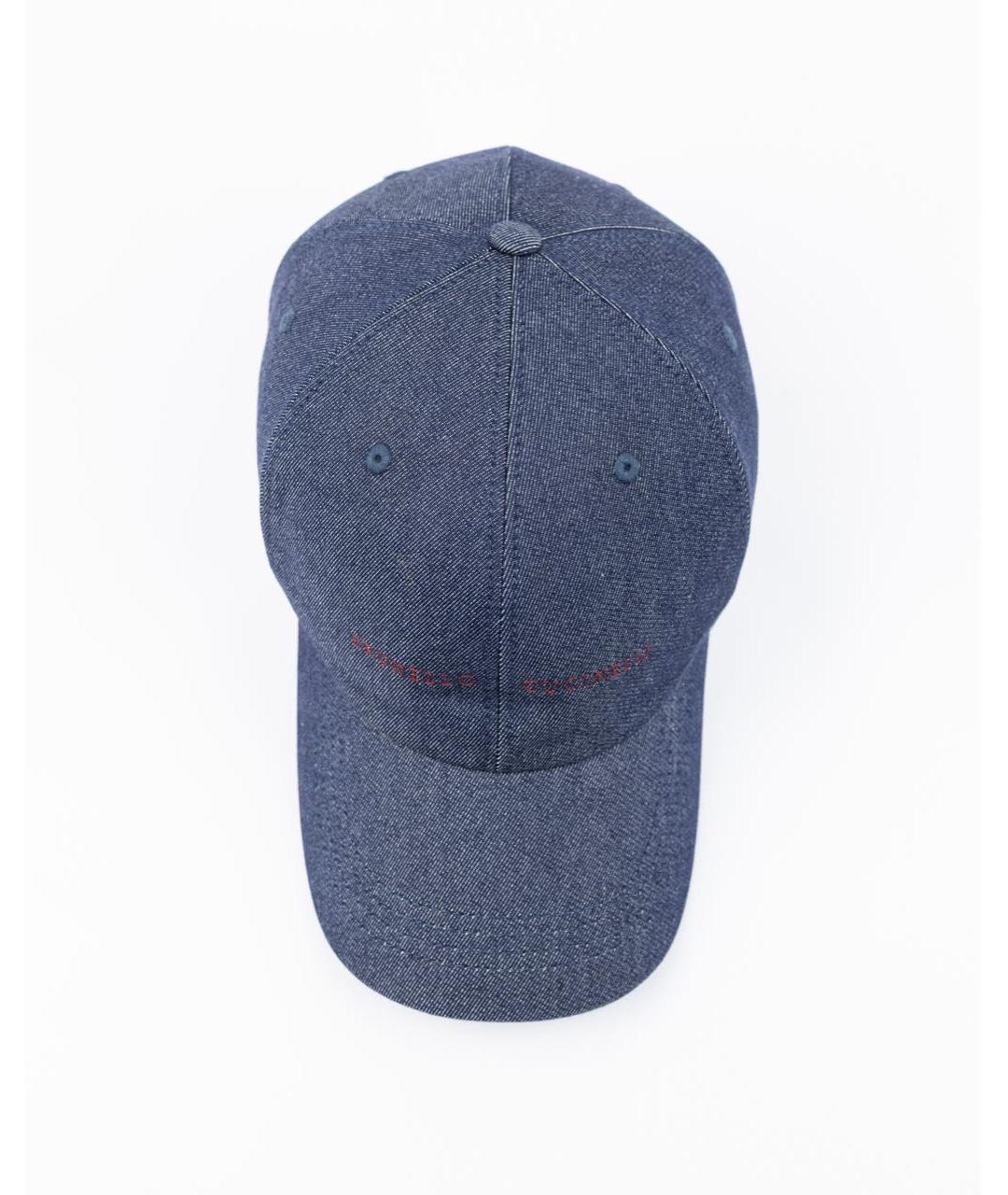 BRUNELLO CUCINELLI Темно-синяя хлопковая кепка/бейсболка, фото 5