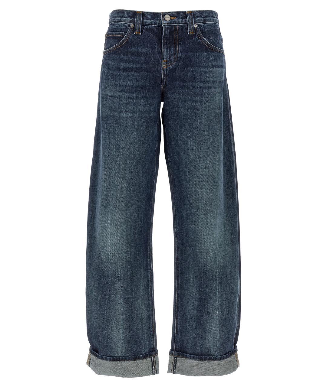 KHAITE Синие хлопковые прямые джинсы, фото 1