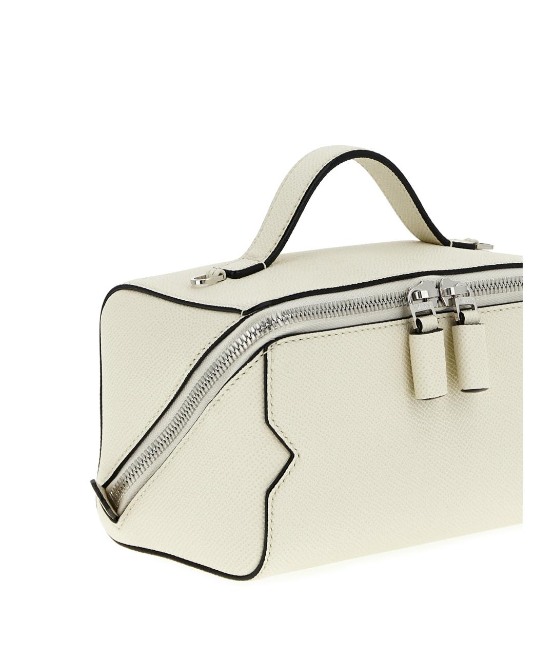 VALEXTRA Белая кожаная сумка с короткими ручками, фото 3