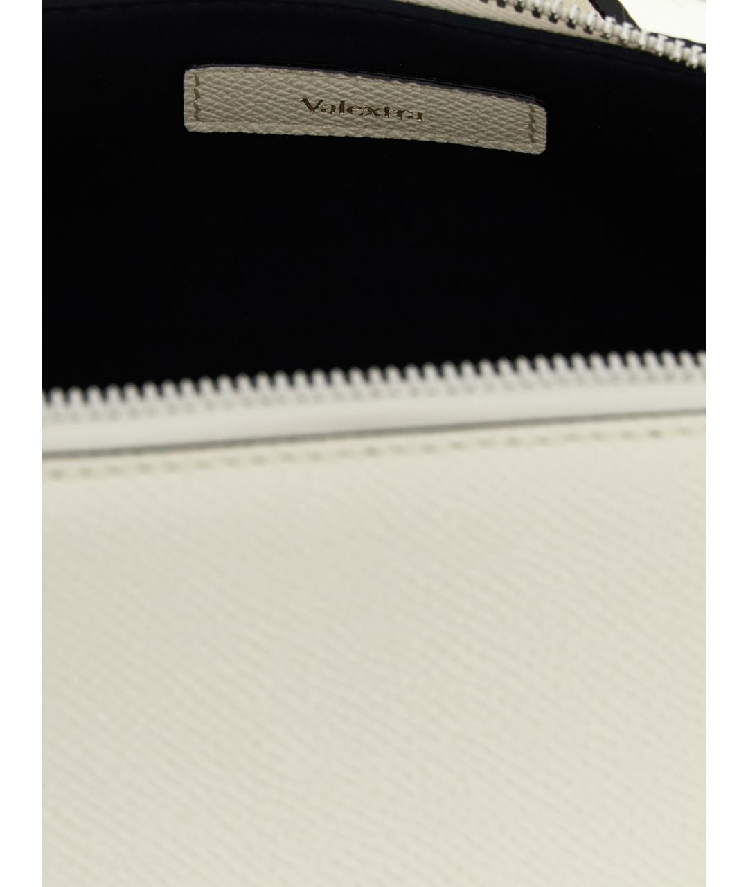 VALEXTRA Белая кожаная сумка с короткими ручками, фото 4