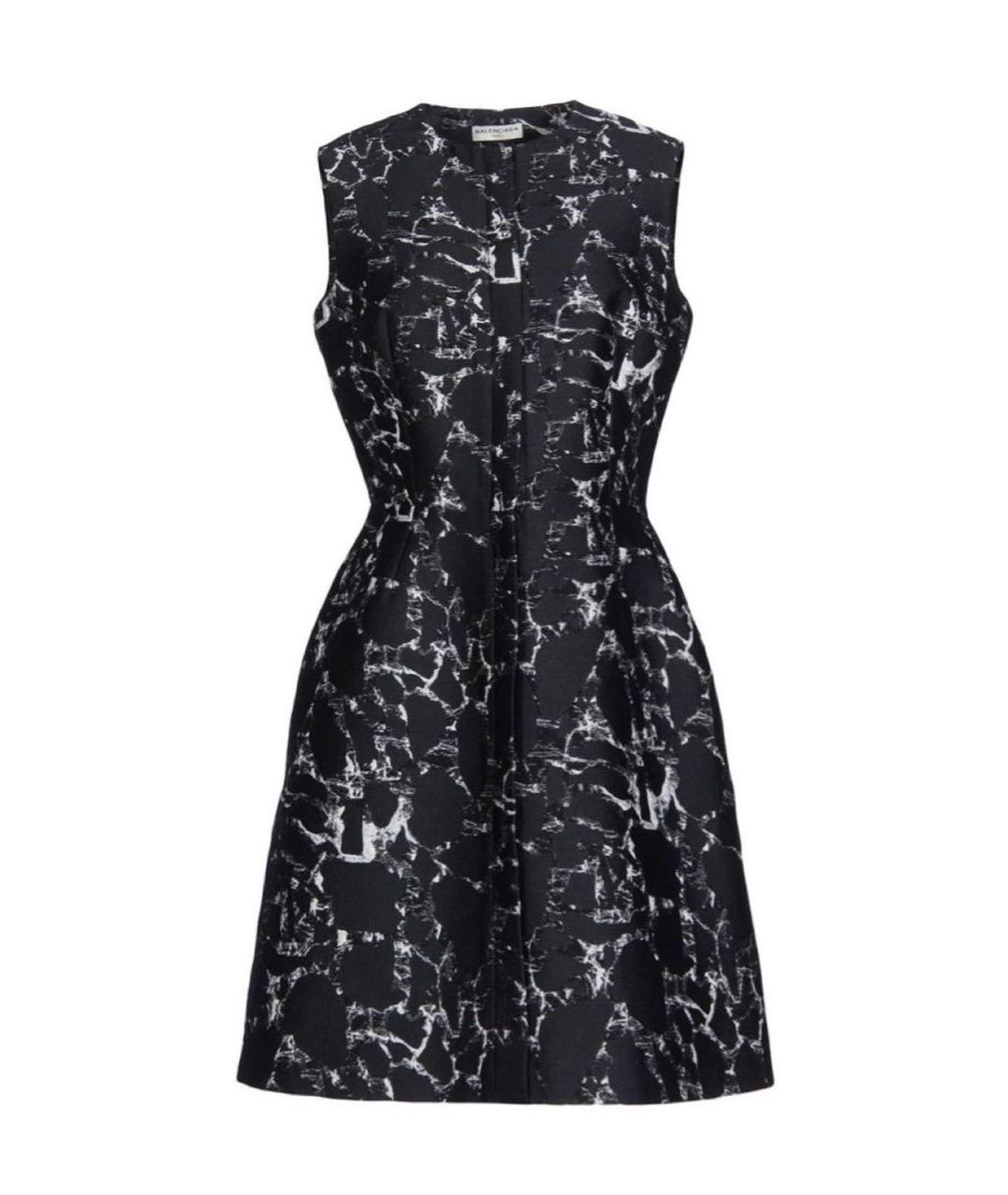 BALENCIAGA Мульти хлопко-эластановое коктейльное платье, фото 1