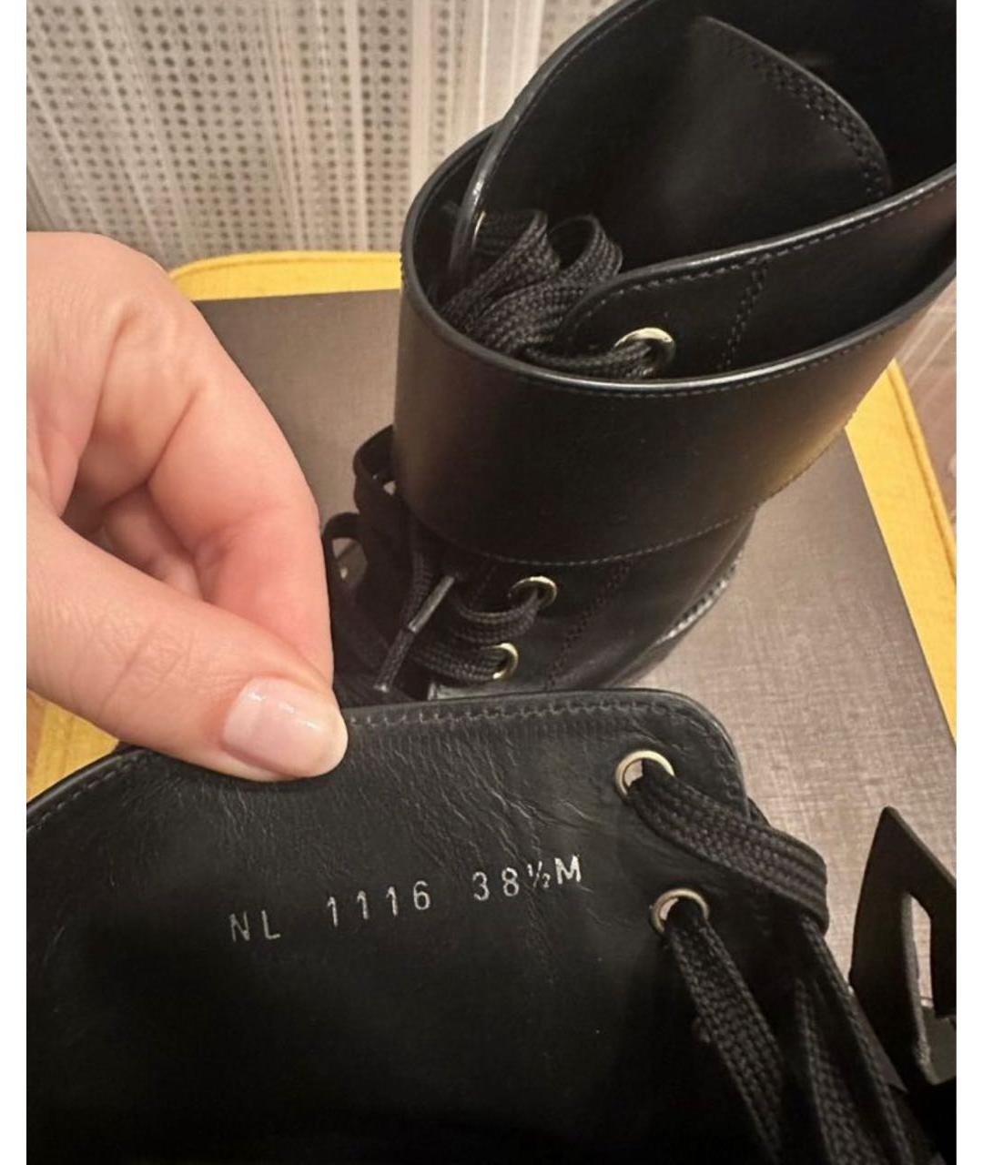 LOUIS VUITTON Черные кожаные ботинки, фото 3