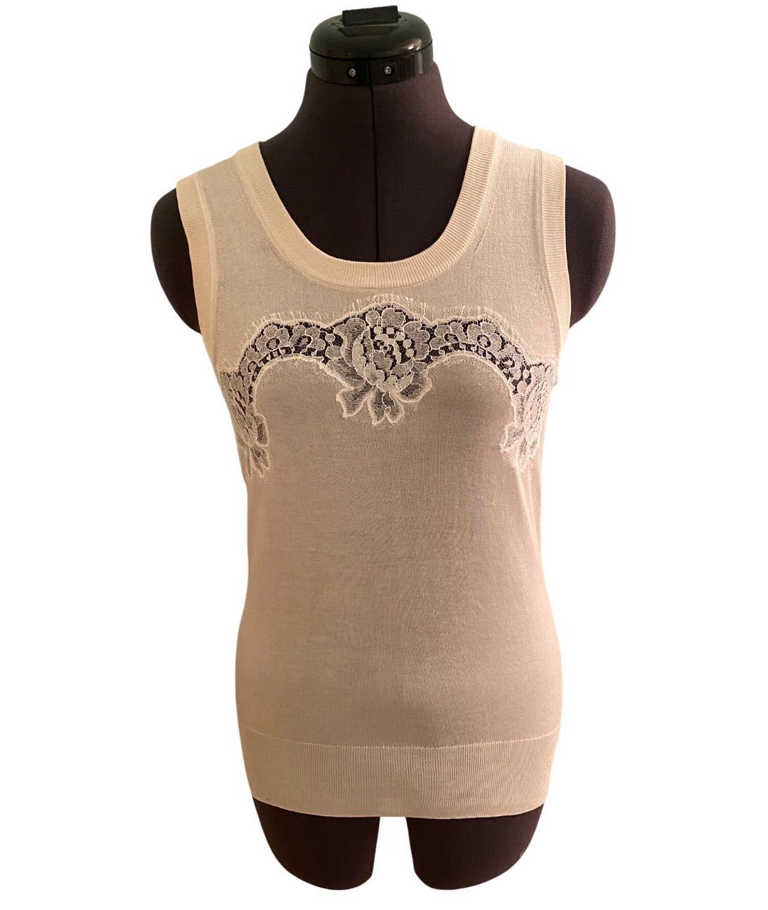 DOLCE&GABBANA Бежевый шелковый кардиган, фото 2