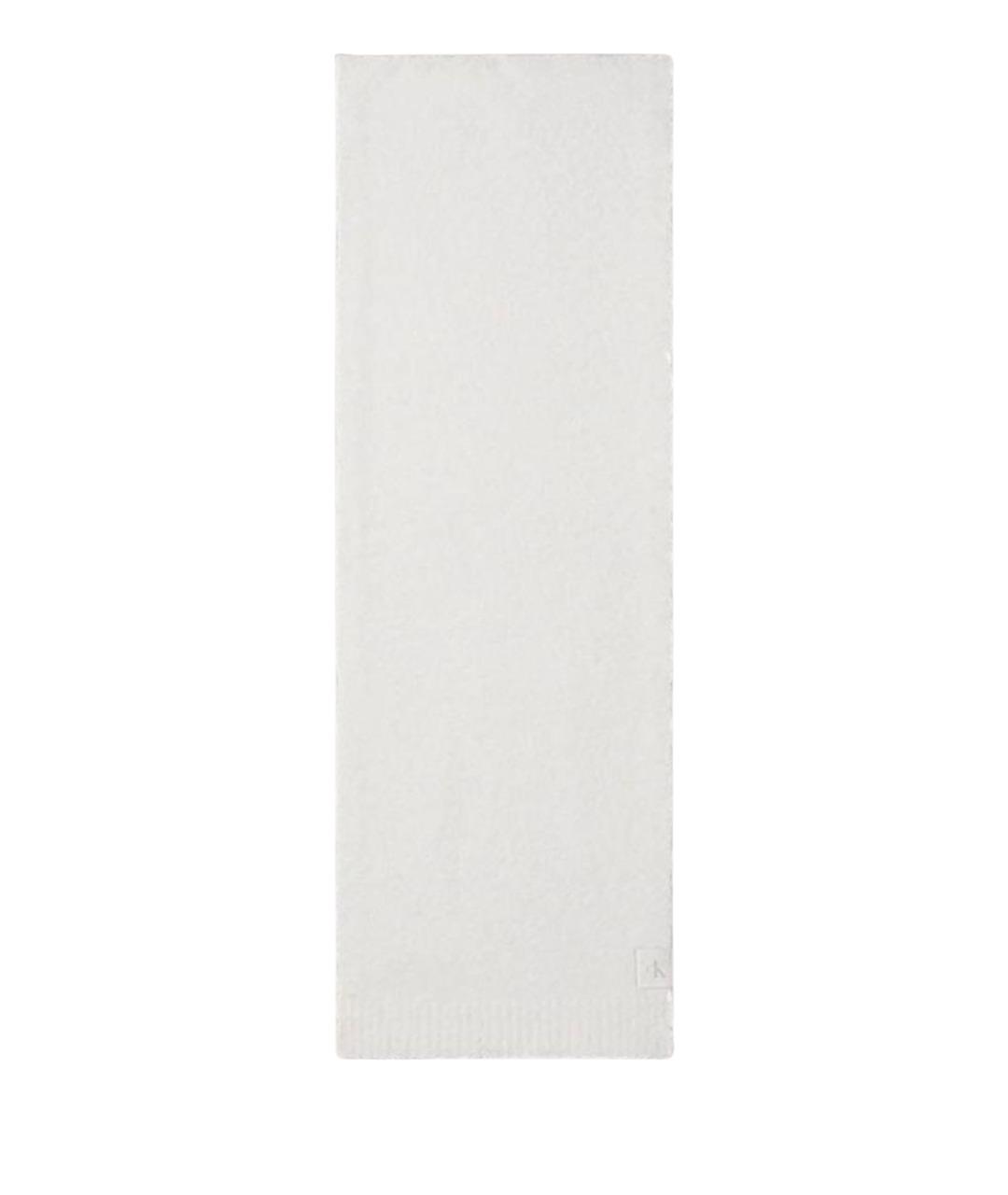 CALVIN KLEIN Белый шерстяной шарф, фото 1