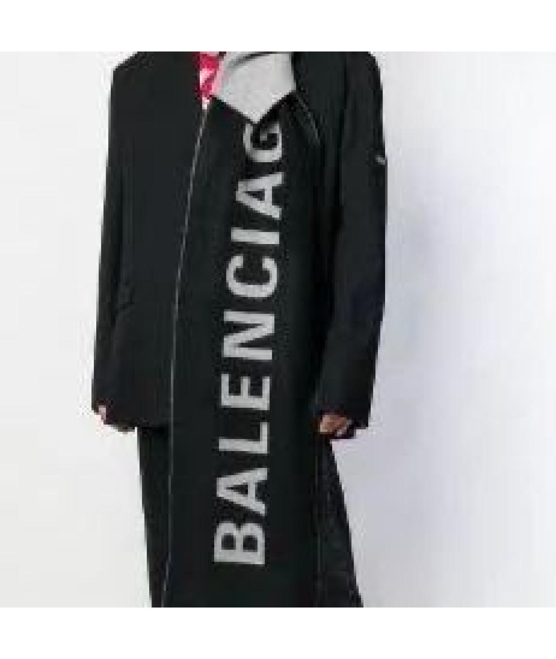 BALENCIAGA Черный шарф, фото 4