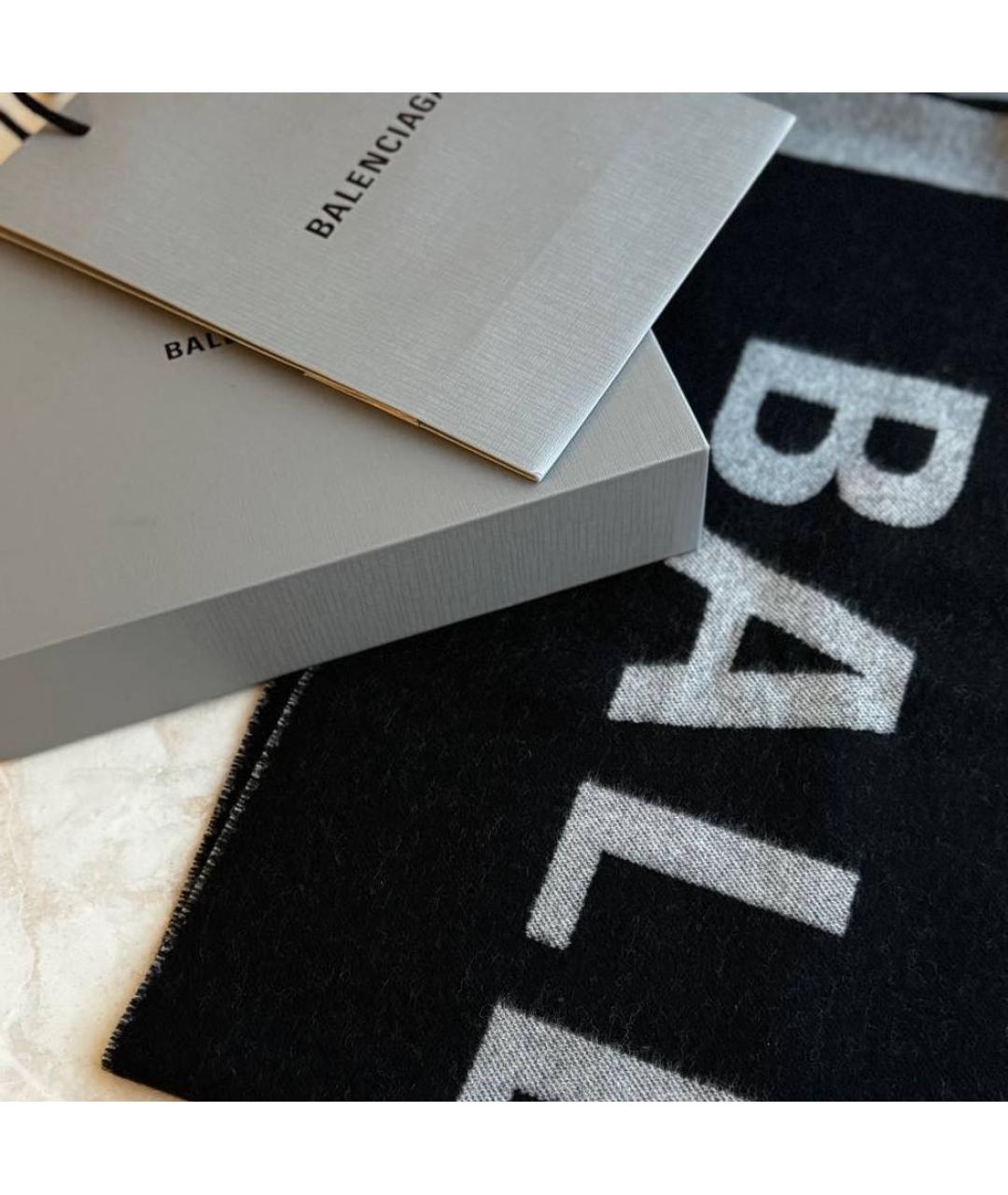 BALENCIAGA Черный шарф, фото 4