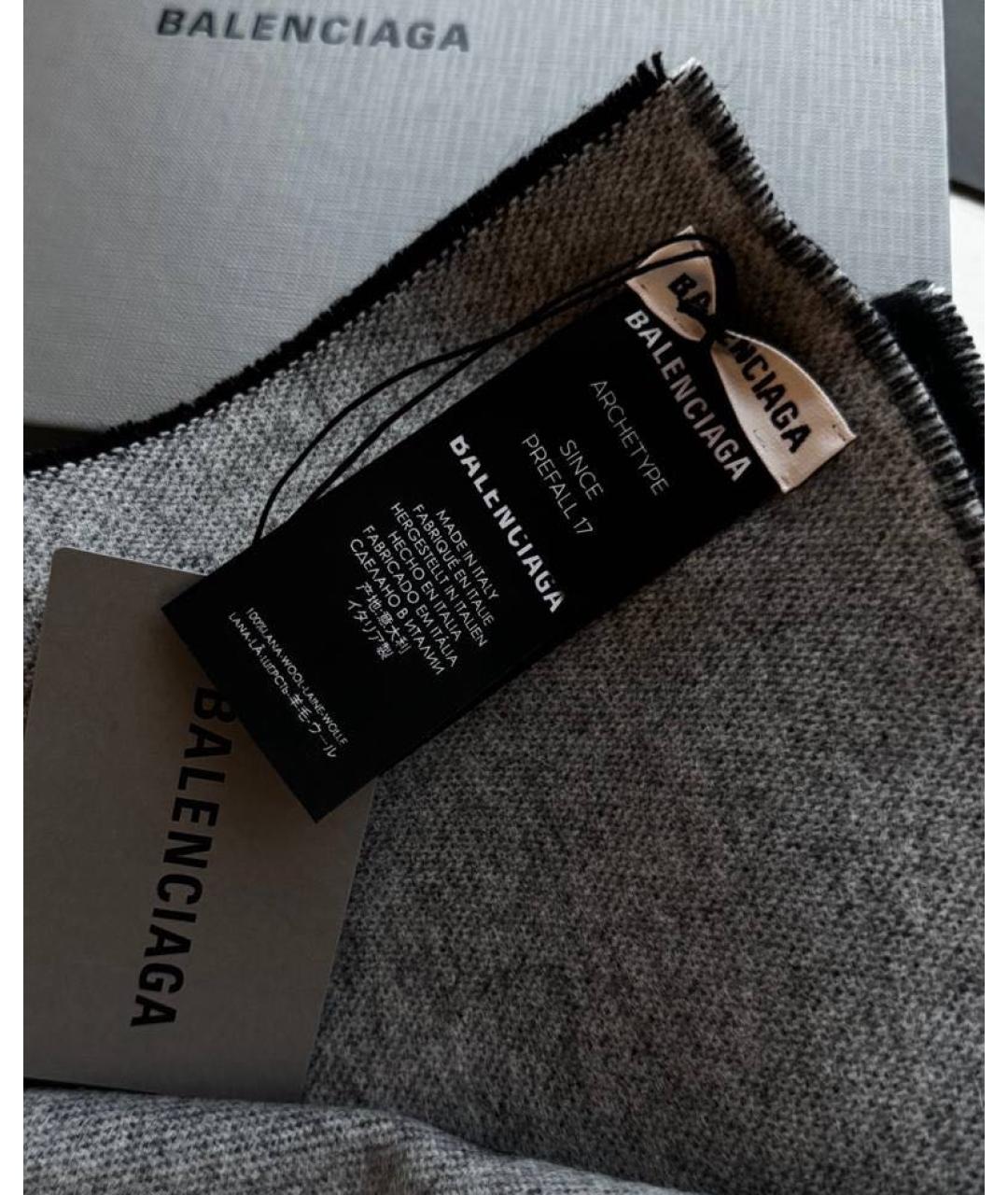 BALENCIAGA Черный шарф, фото 5