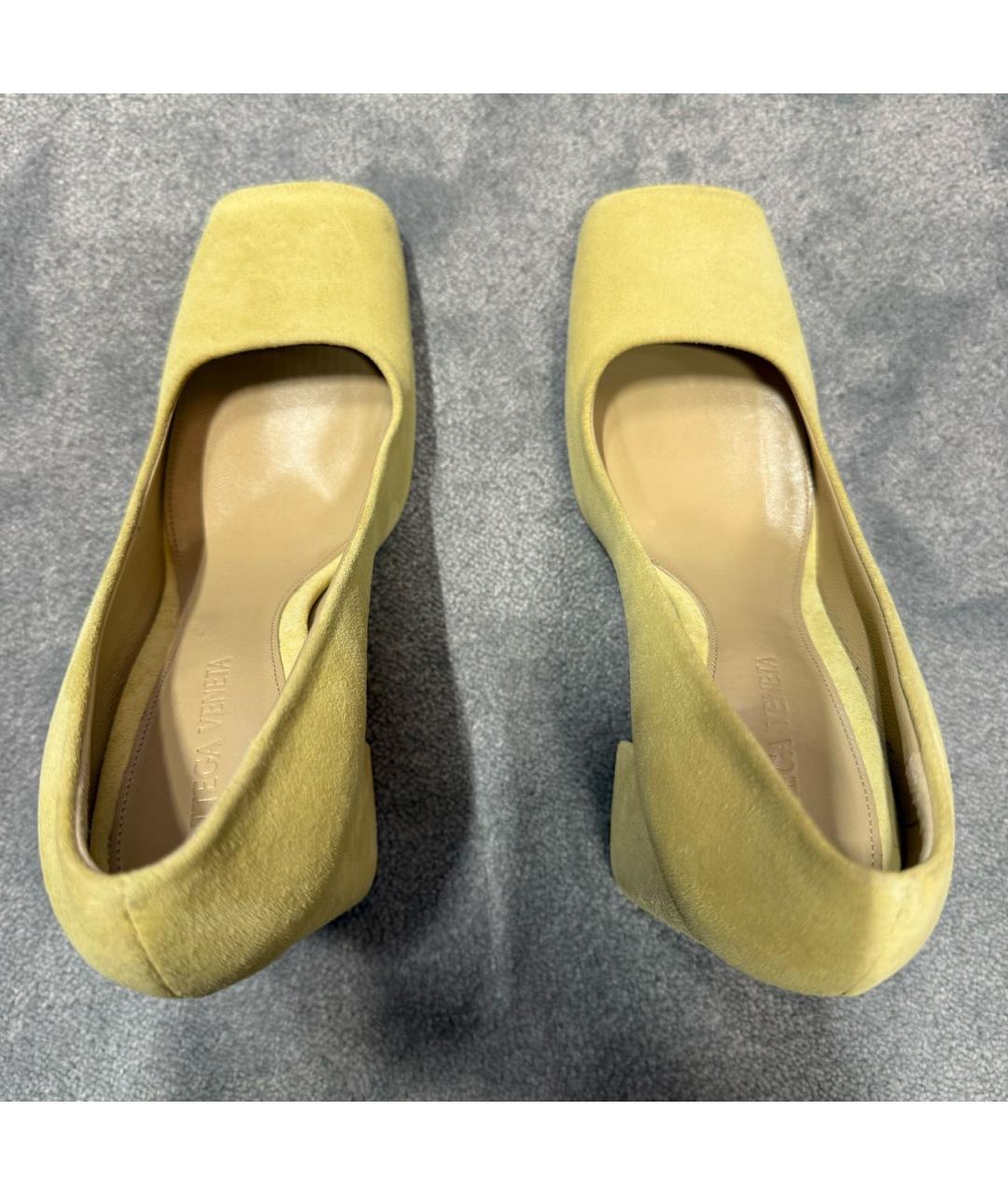 BOTTEGA VENETA Бежевые замшевые туфли, фото 3