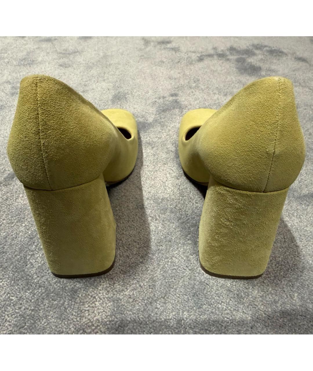 BOTTEGA VENETA Бежевые замшевые туфли, фото 4