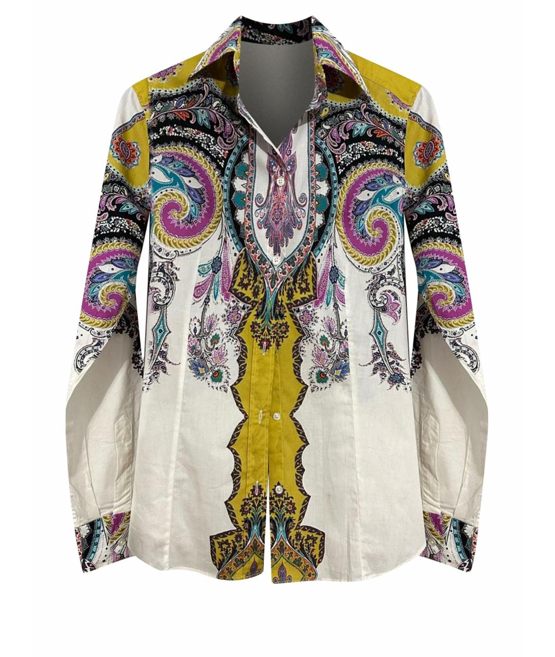 ETRO Горчичная хлопковая рубашка, фото 1