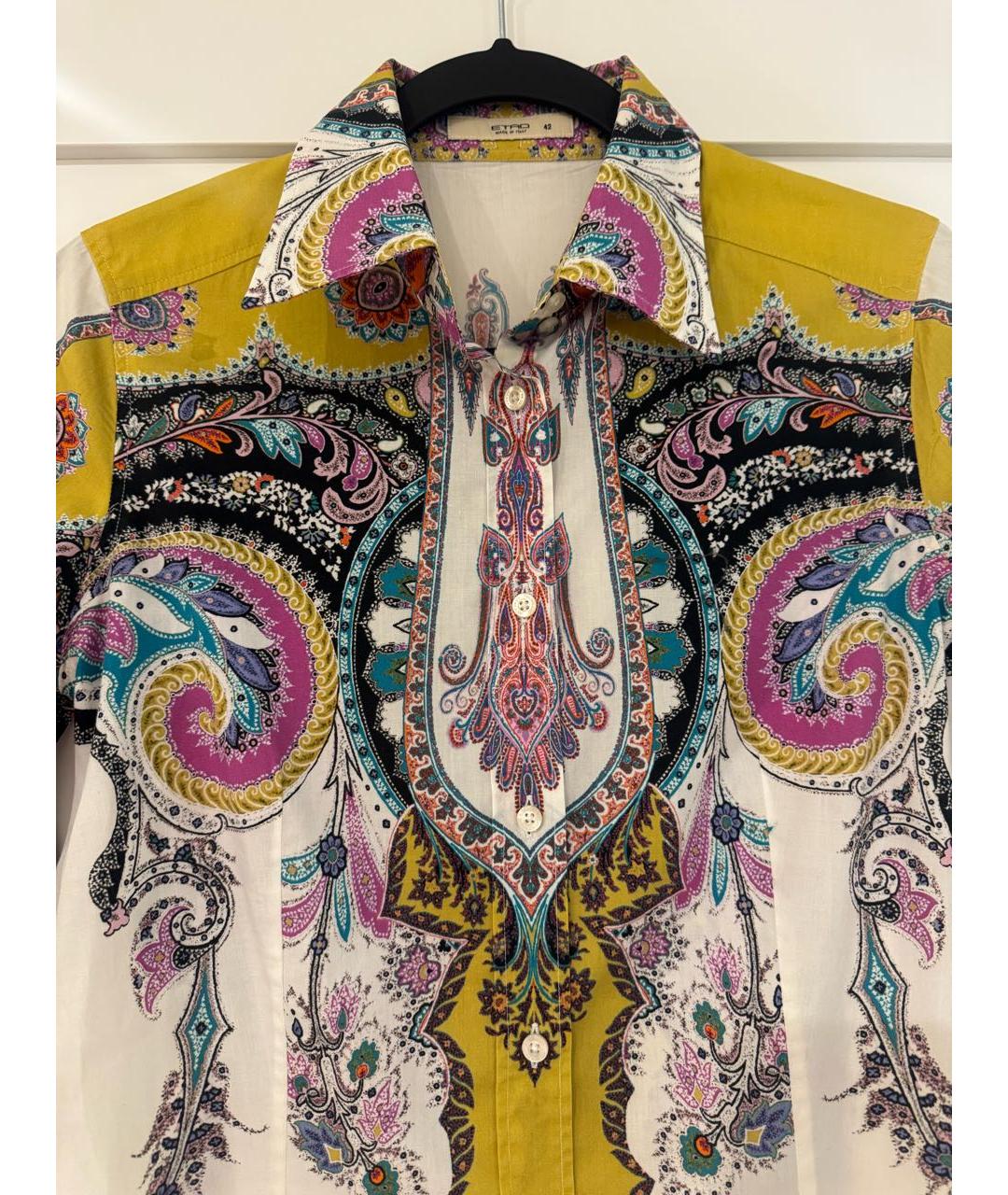 ETRO Горчичная хлопковая рубашка, фото 3