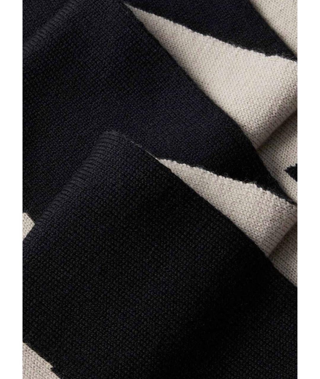 CALVIN KLEIN Черный кашемировый шарф, фото 3