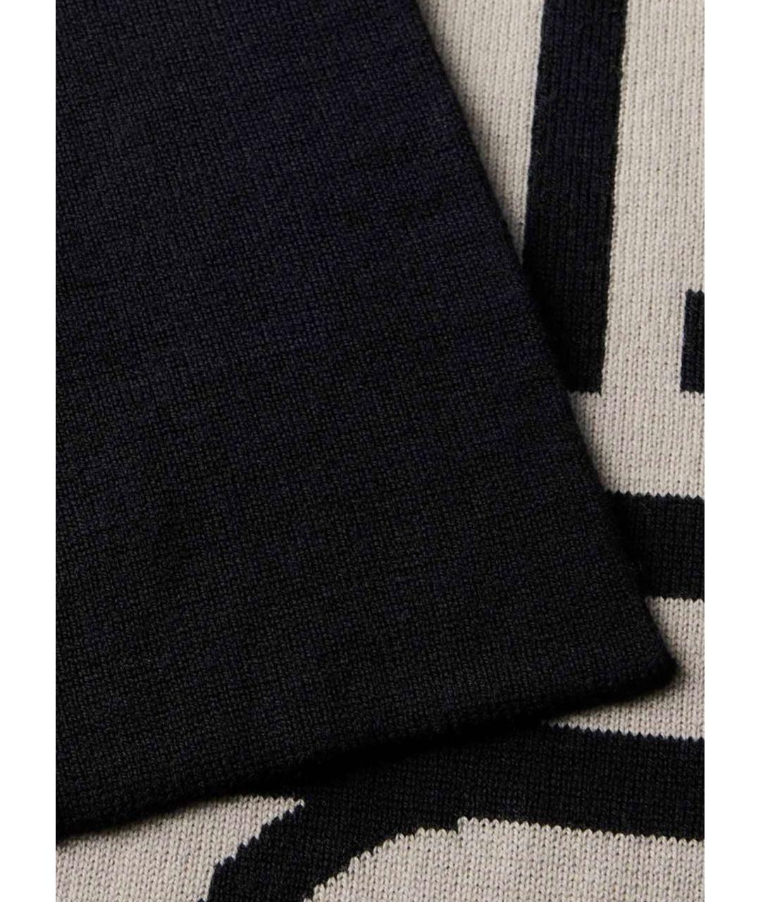 CALVIN KLEIN Черный кашемировый шарф, фото 2