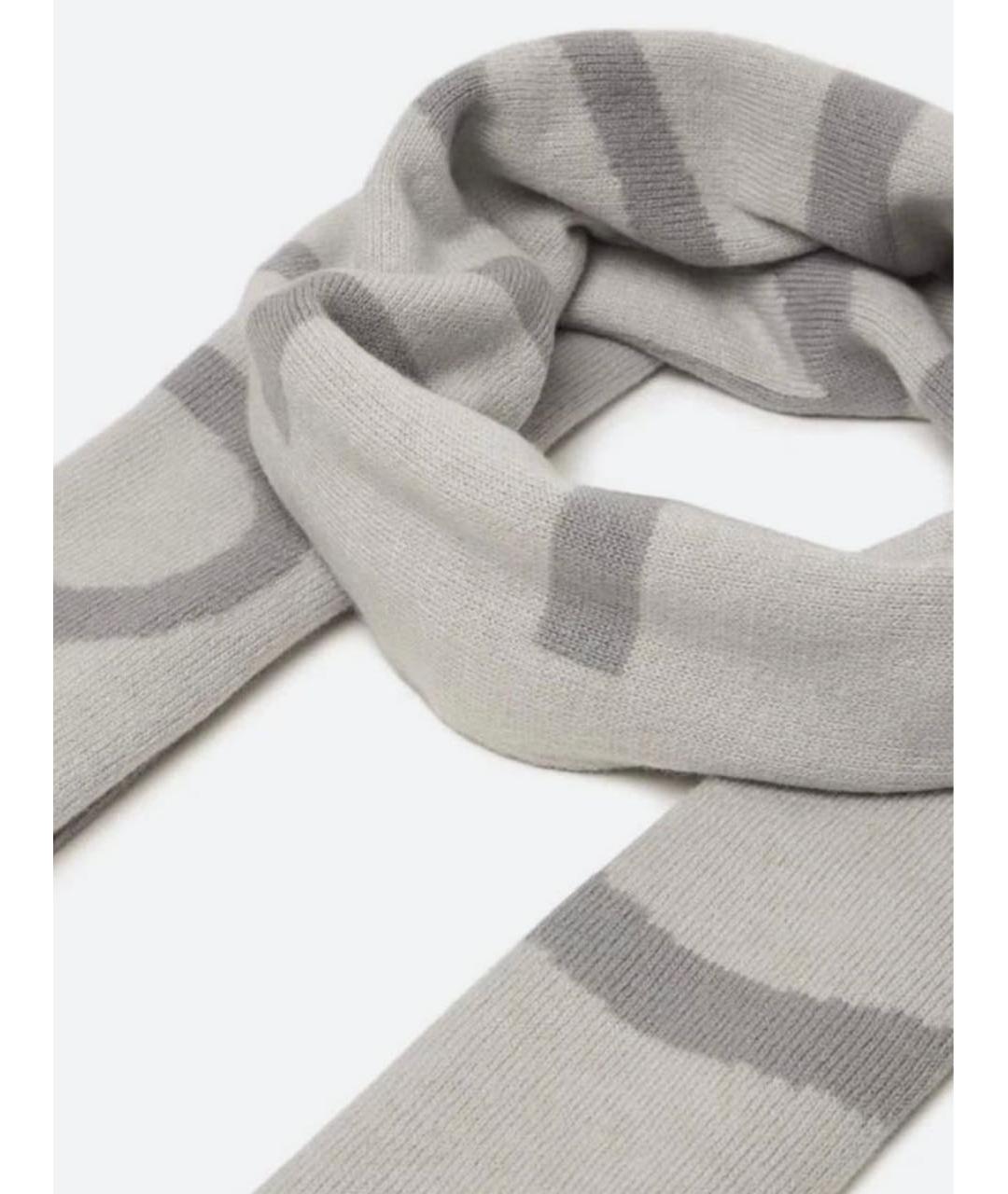 CALVIN KLEIN Серый кашемировый шарф, фото 2