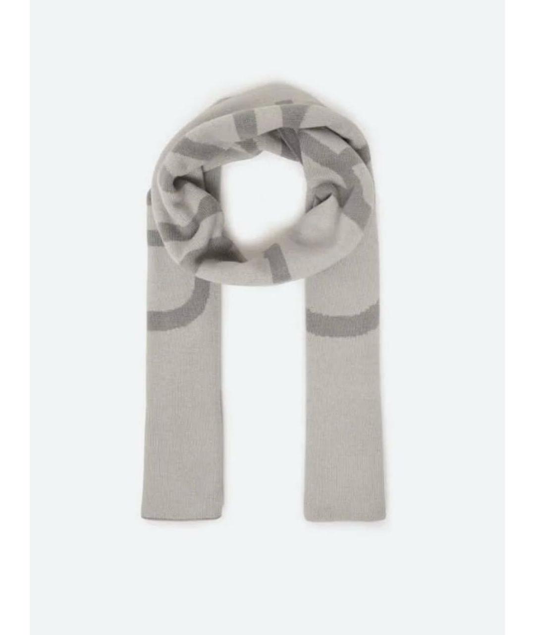 CALVIN KLEIN Серый кашемировый шарф, фото 4