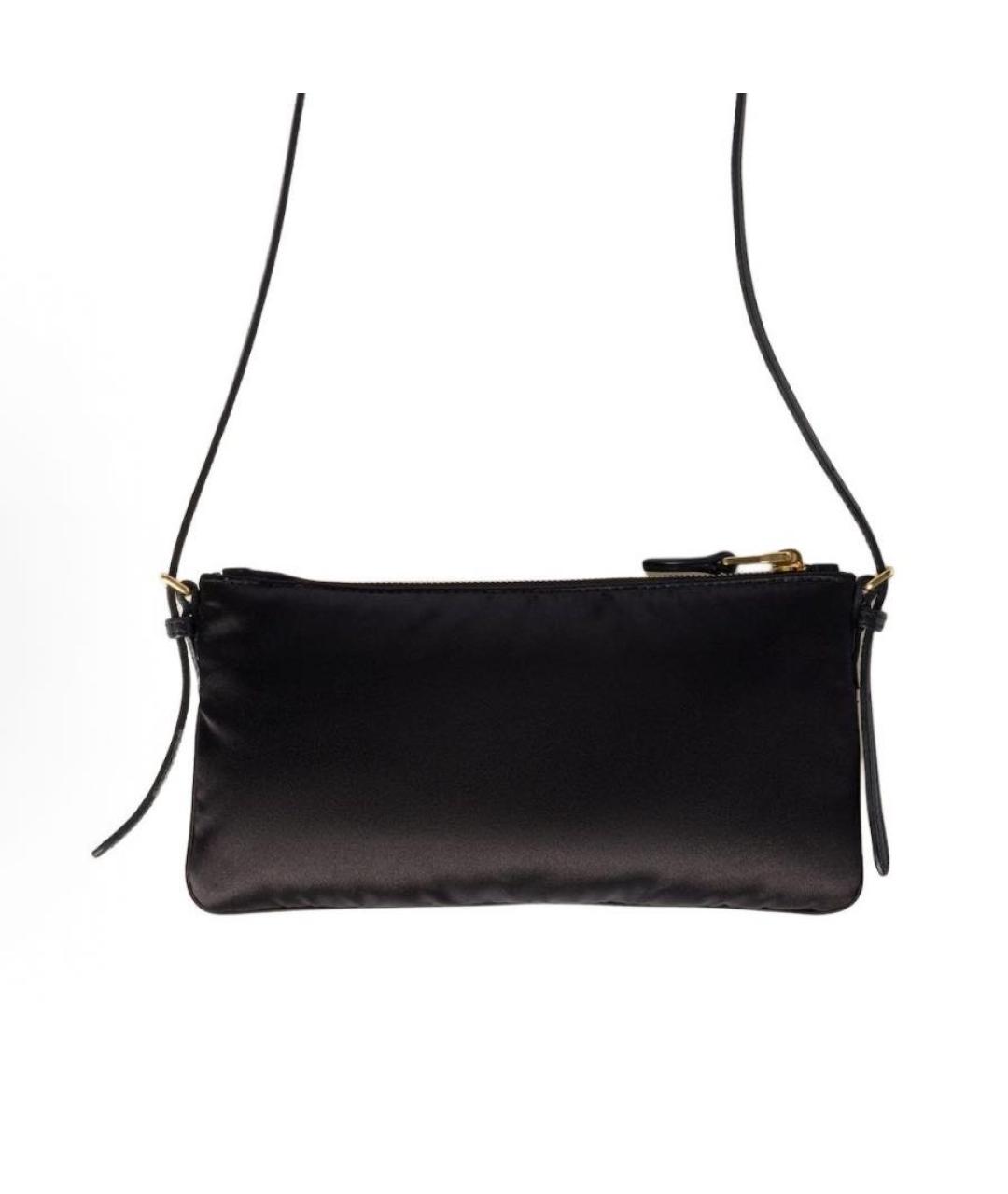MIU MIU Черная шелковая сумка через плечо, фото 2