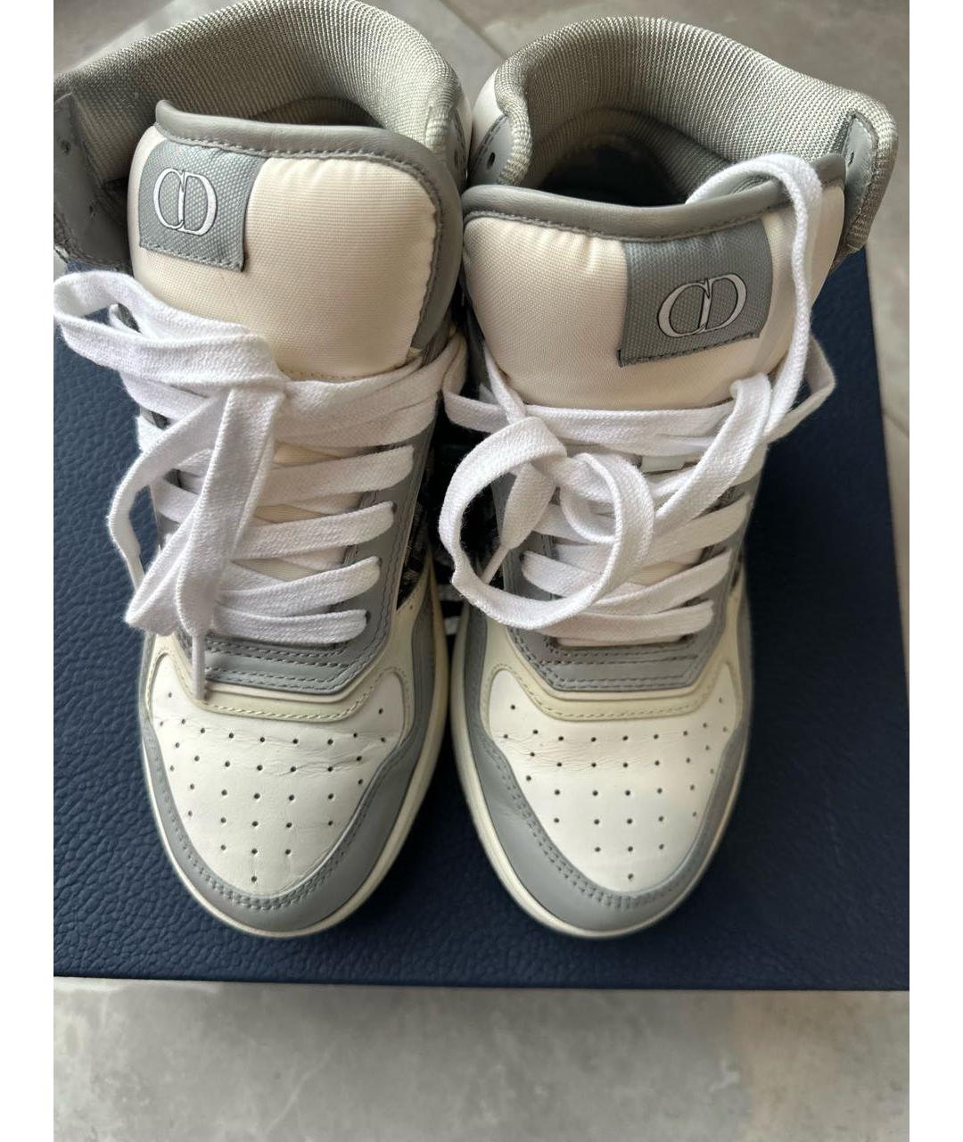 CHRISTIAN DIOR Серые кожаные кеды, фото 3