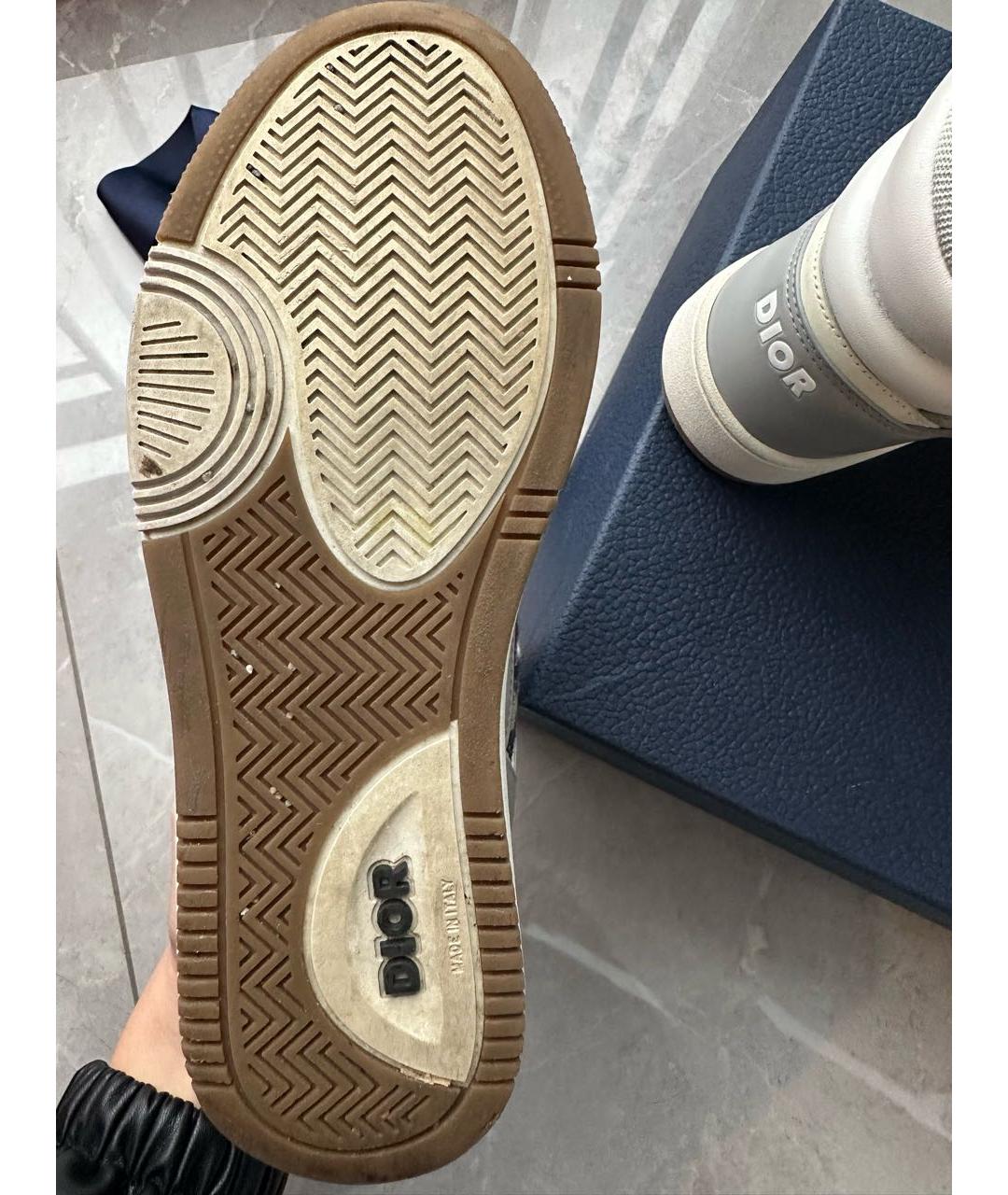 CHRISTIAN DIOR Серые кожаные кеды, фото 6