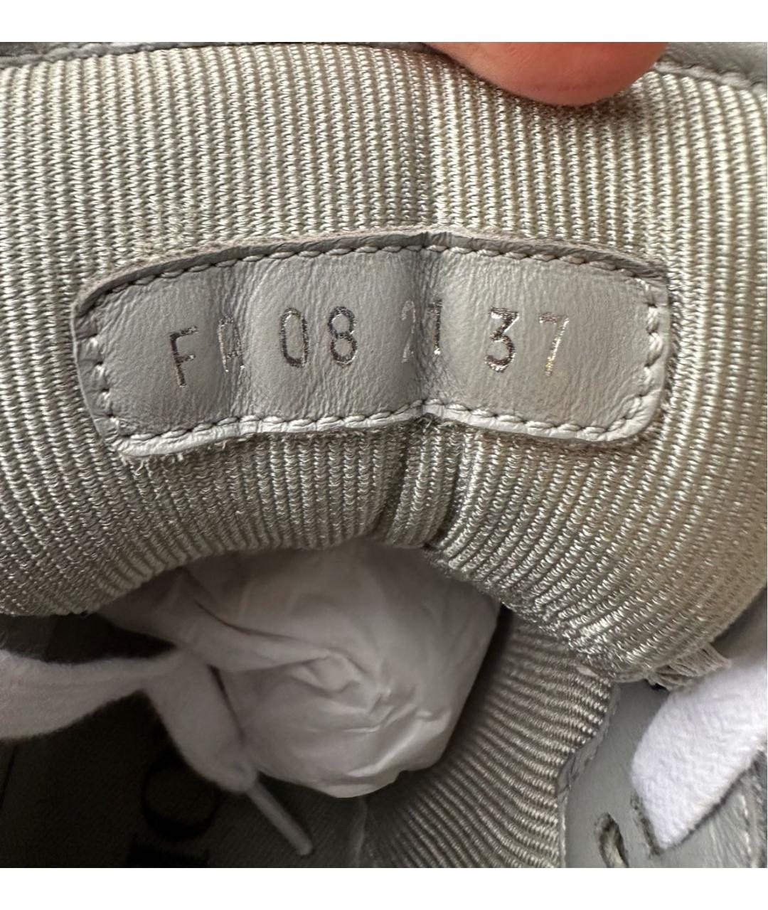 CHRISTIAN DIOR Серые кожаные кеды, фото 5