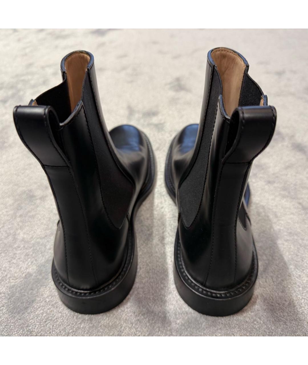 BOTTEGA VENETA Черные кожаные высокие ботинки, фото 4