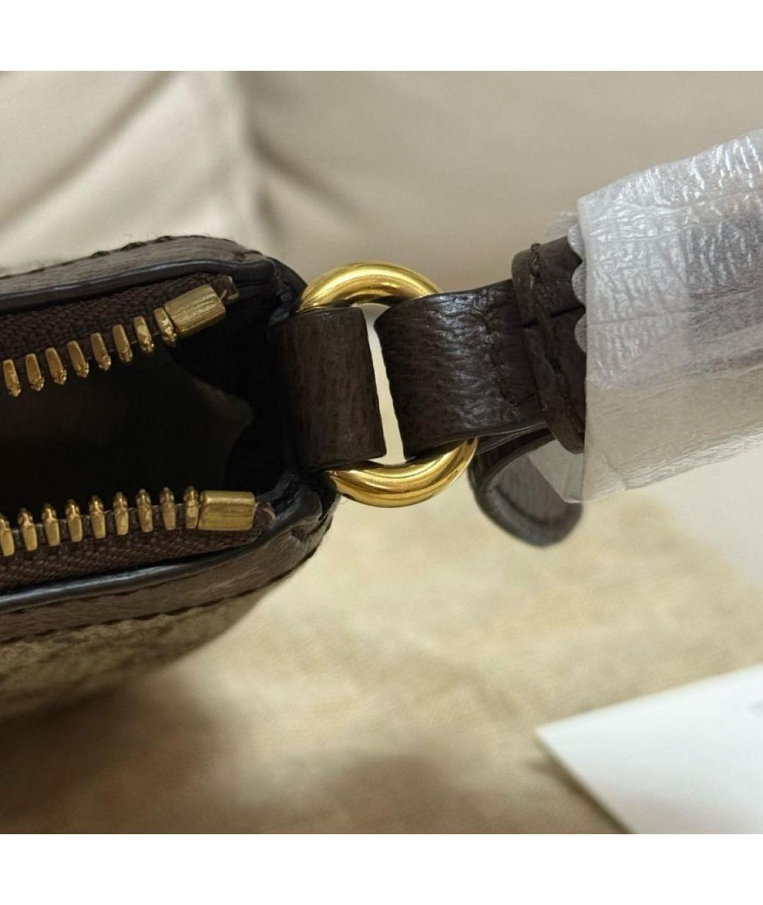 GUCCI Коричневая кожаная сумка с короткими ручками, фото 8