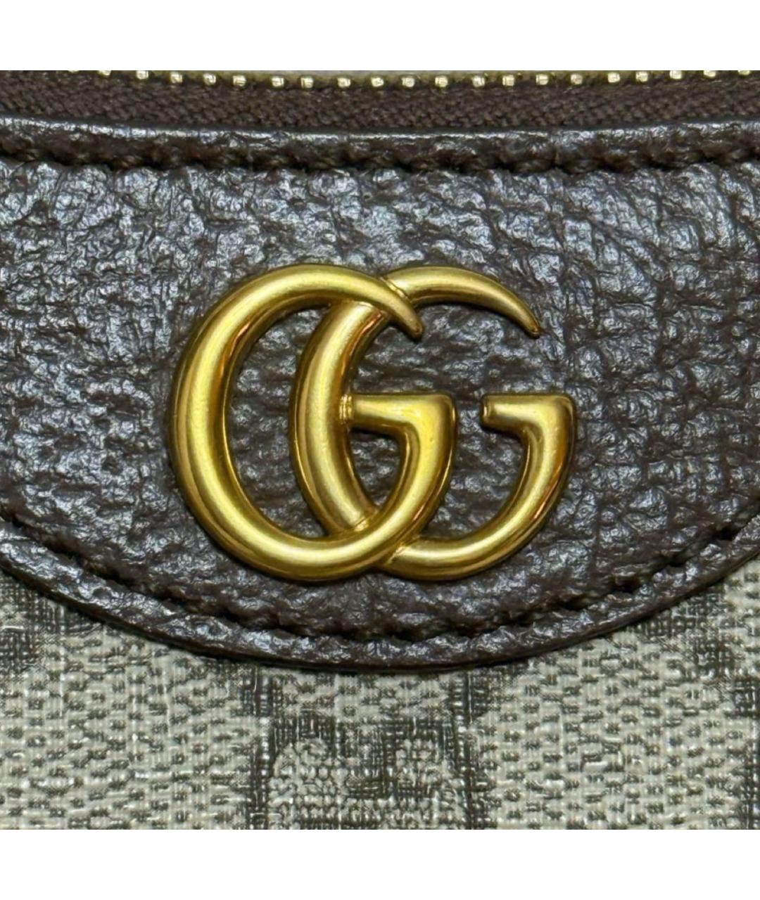 GUCCI Коричневая кожаная сумка с короткими ручками, фото 7