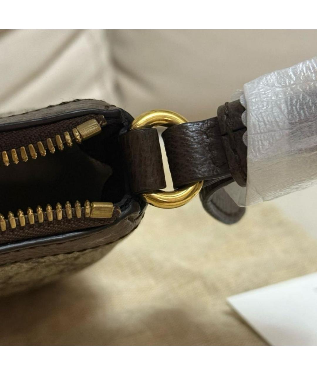 GUCCI Коричневая кожаная сумка через плечо, фото 8