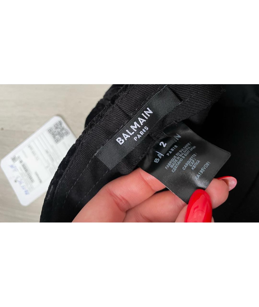 BALMAIN Черная кепка, фото 5