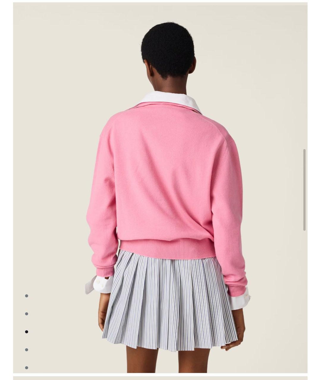 MIU MIU Розовый кашемировый джемпер / свитер, фото 3