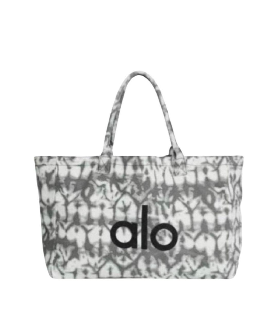 ALO YOGA Антрацитовая тканевая сумка с короткими ручками, фото 3