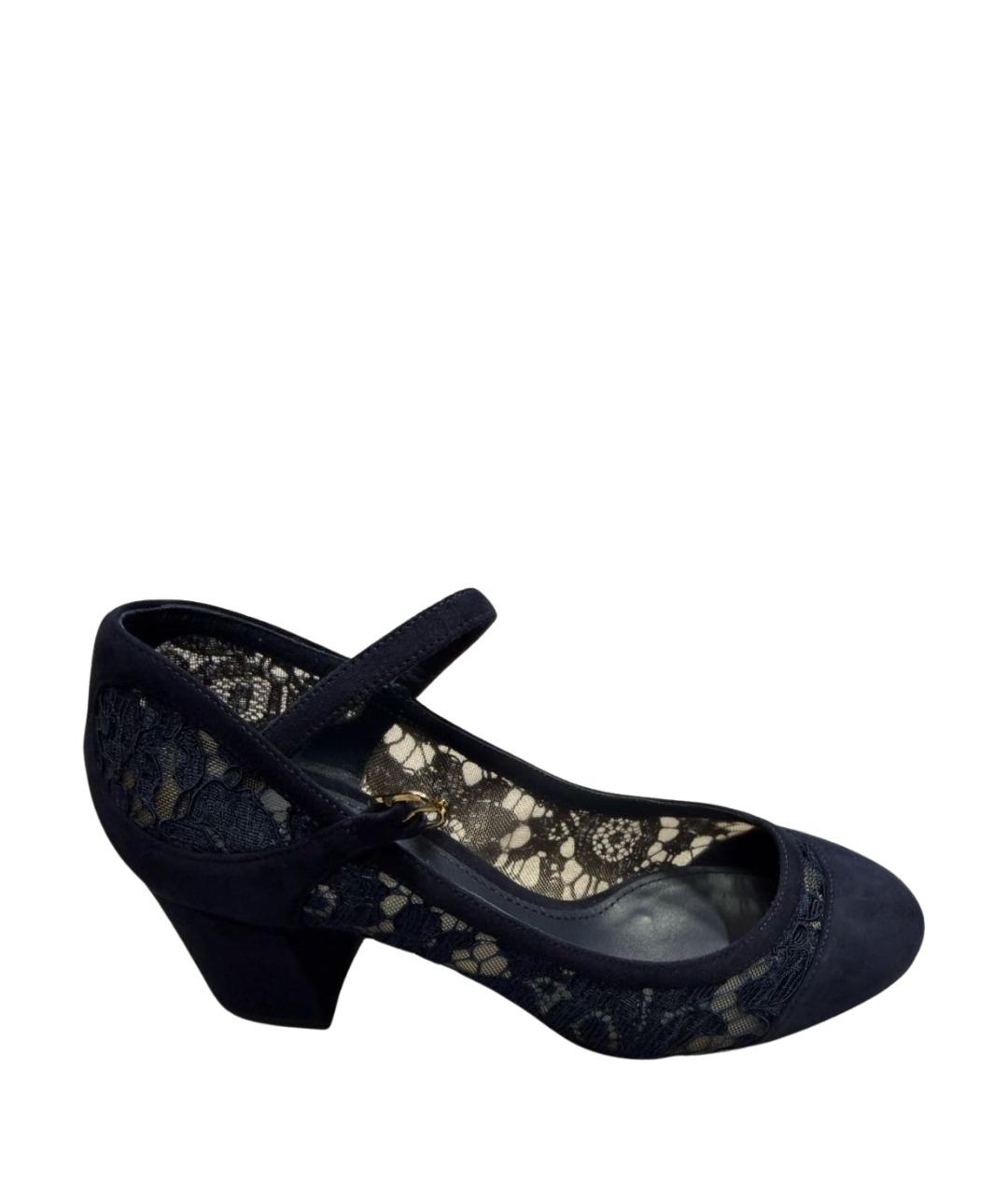 DOLCE&GABBANA Темно-синие замшевые туфли, фото 1