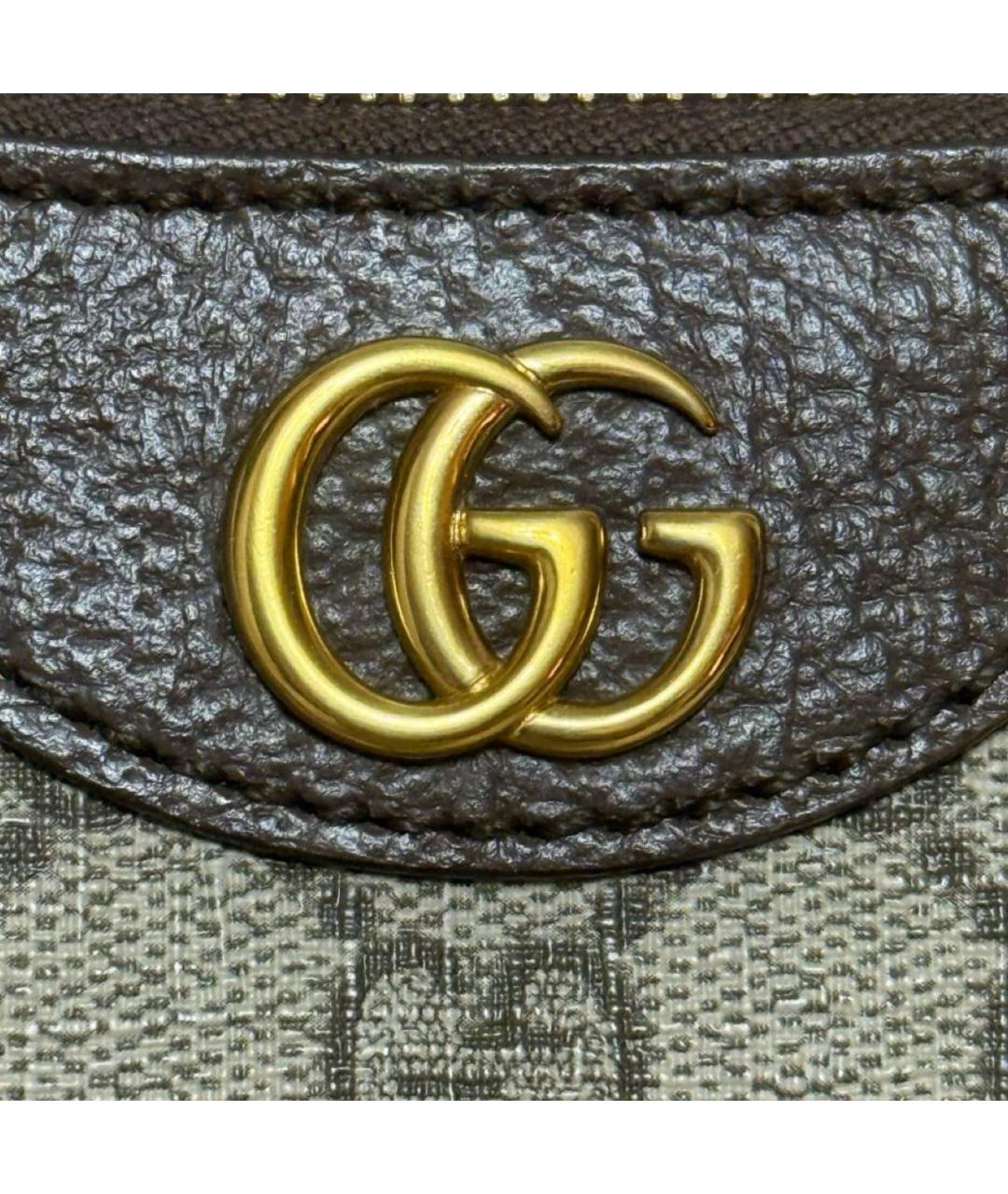 GUCCI Коричневая кожаная сумка с короткими ручками, фото 7