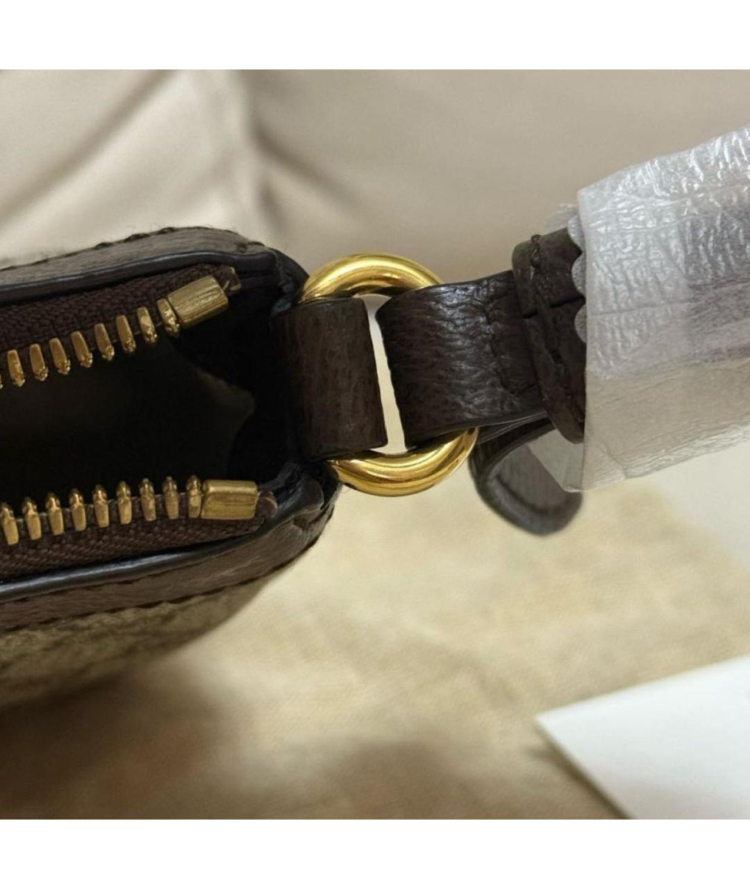 GUCCI Коричневая кожаная сумка с короткими ручками, фото 8