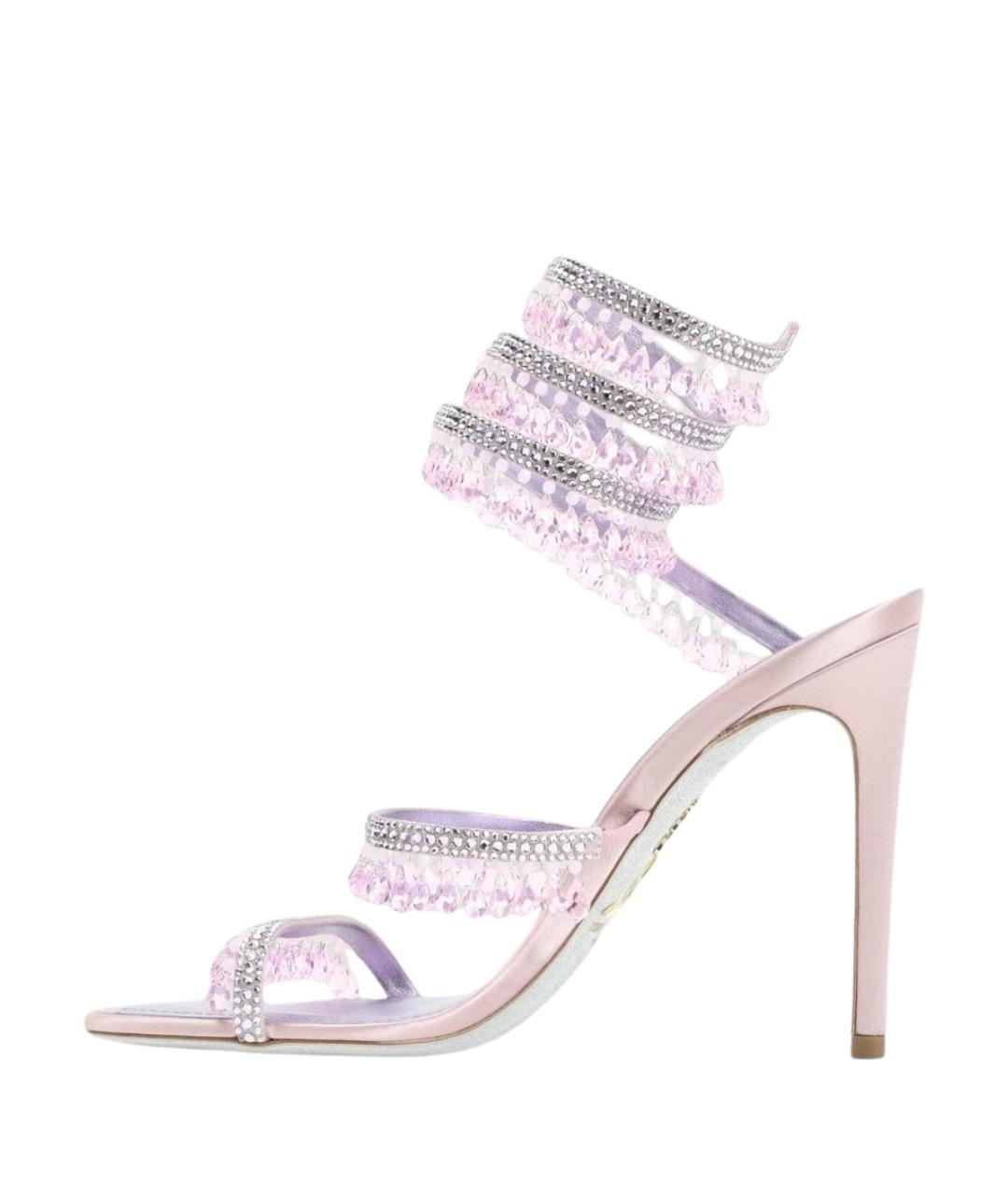 RENE CAOVILLA Фиолетовые кожаные босоножки, фото 2