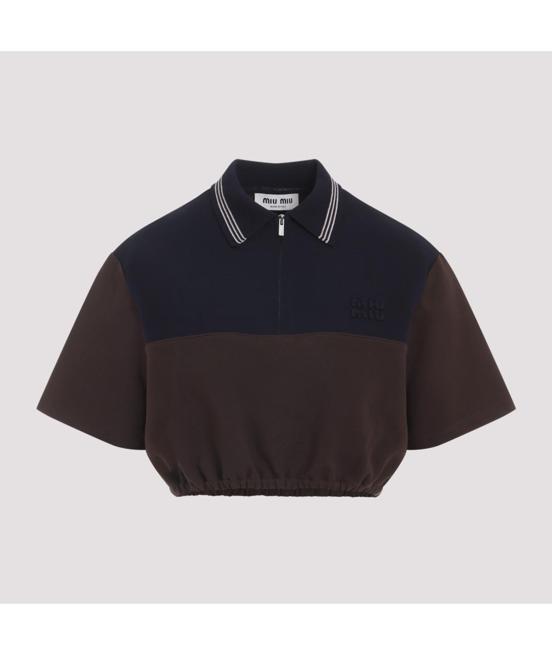 MIU MIU Мульти вискозная футболка, фото 2