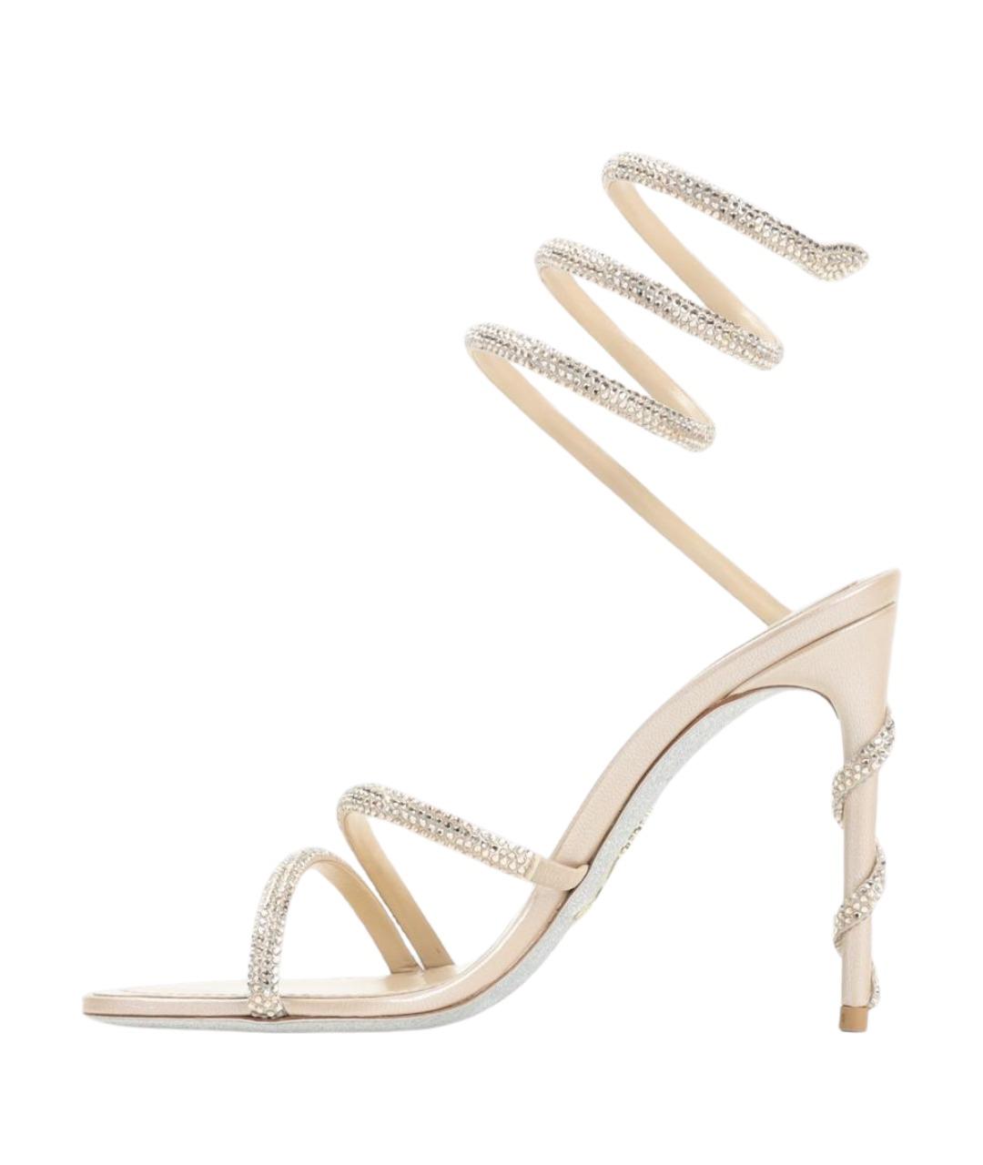 RENE CAOVILLA Бежевые кожаные туфли, фото 2