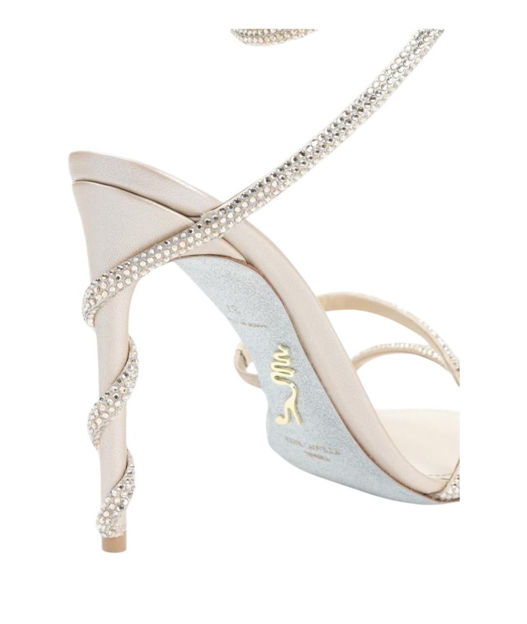 RENE CAOVILLA Бежевые кожаные туфли, фото 4