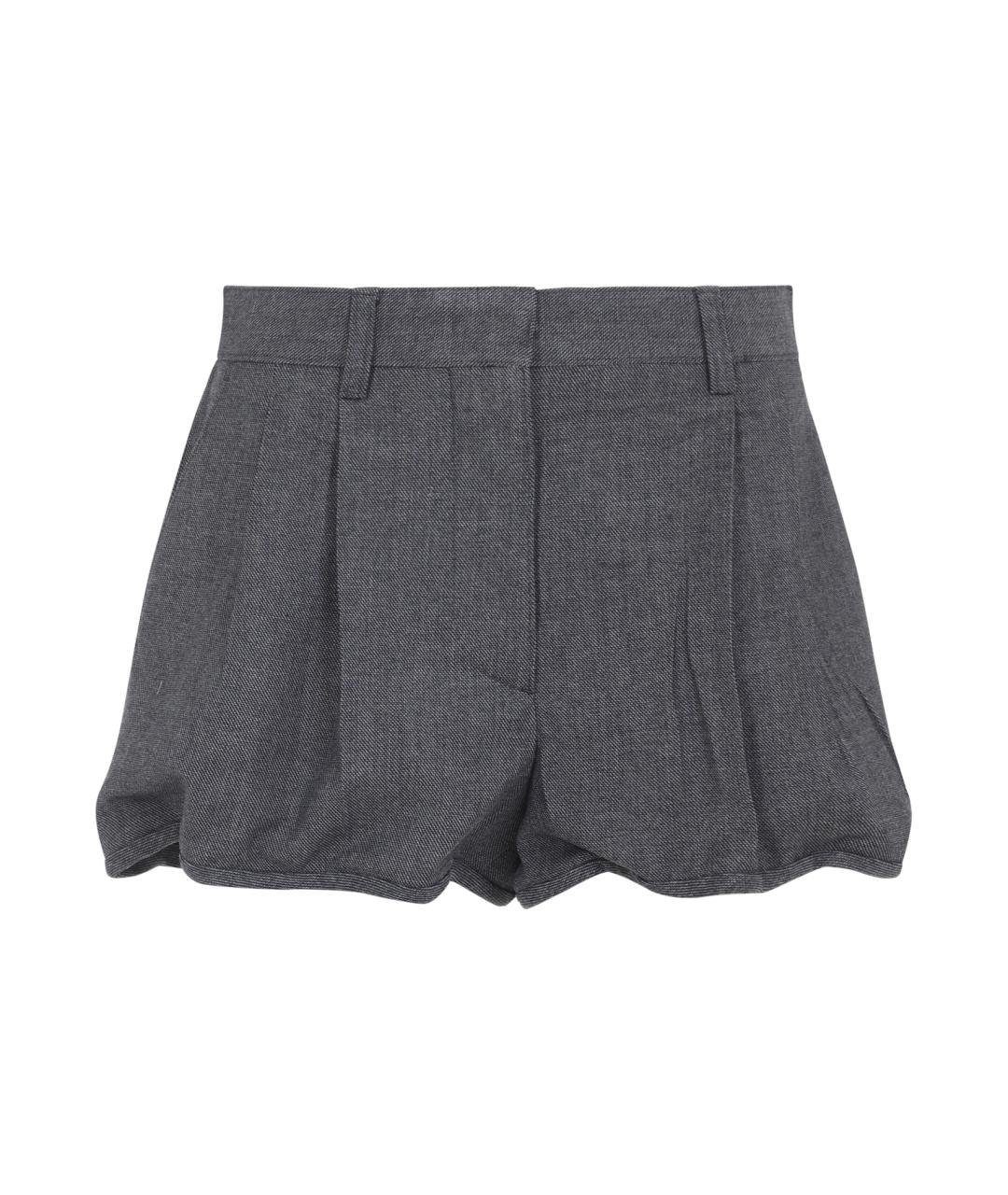 PRADA Серые шерстяные шорты, фото 1