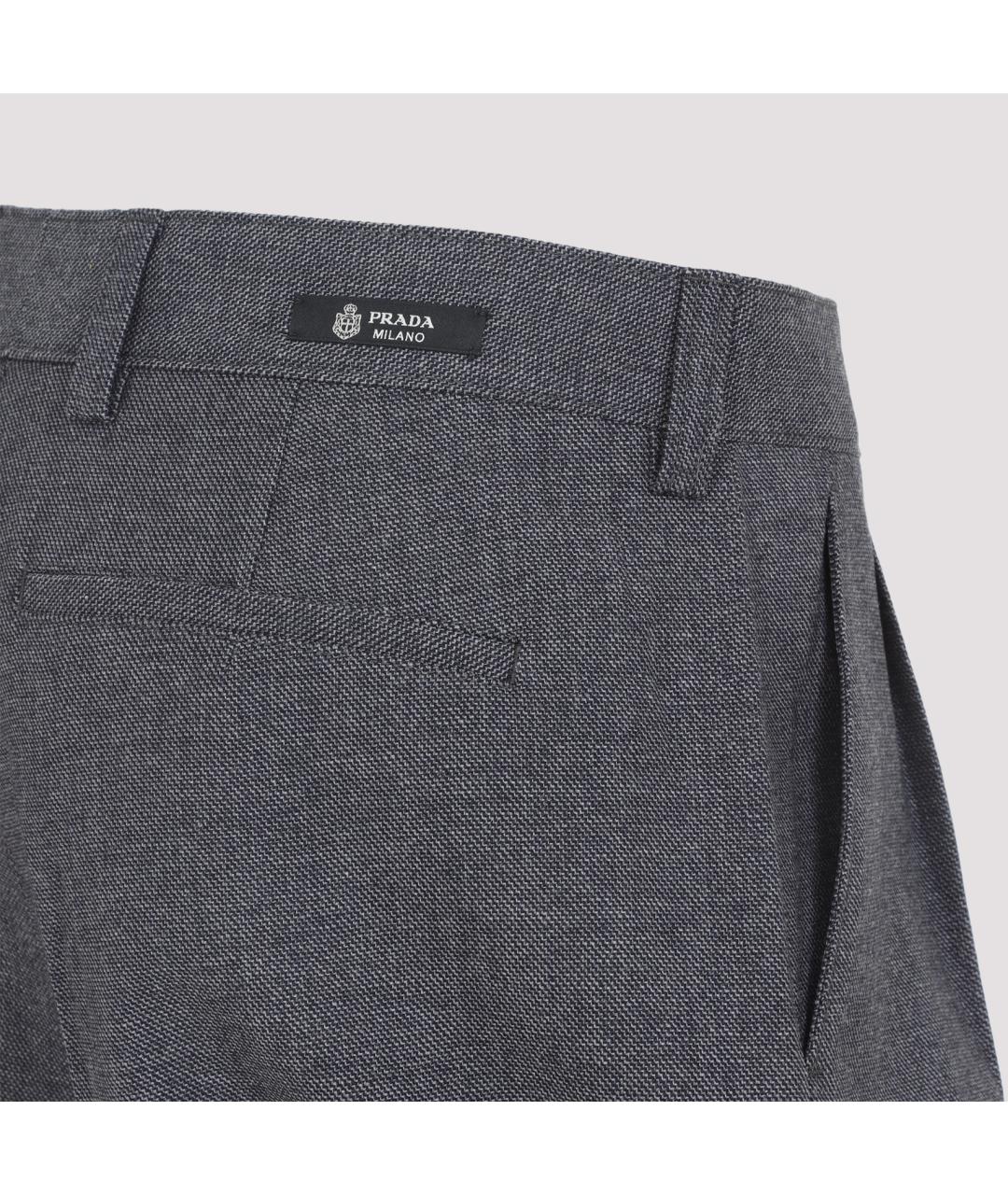 PRADA Серые шерстяные шорты, фото 4